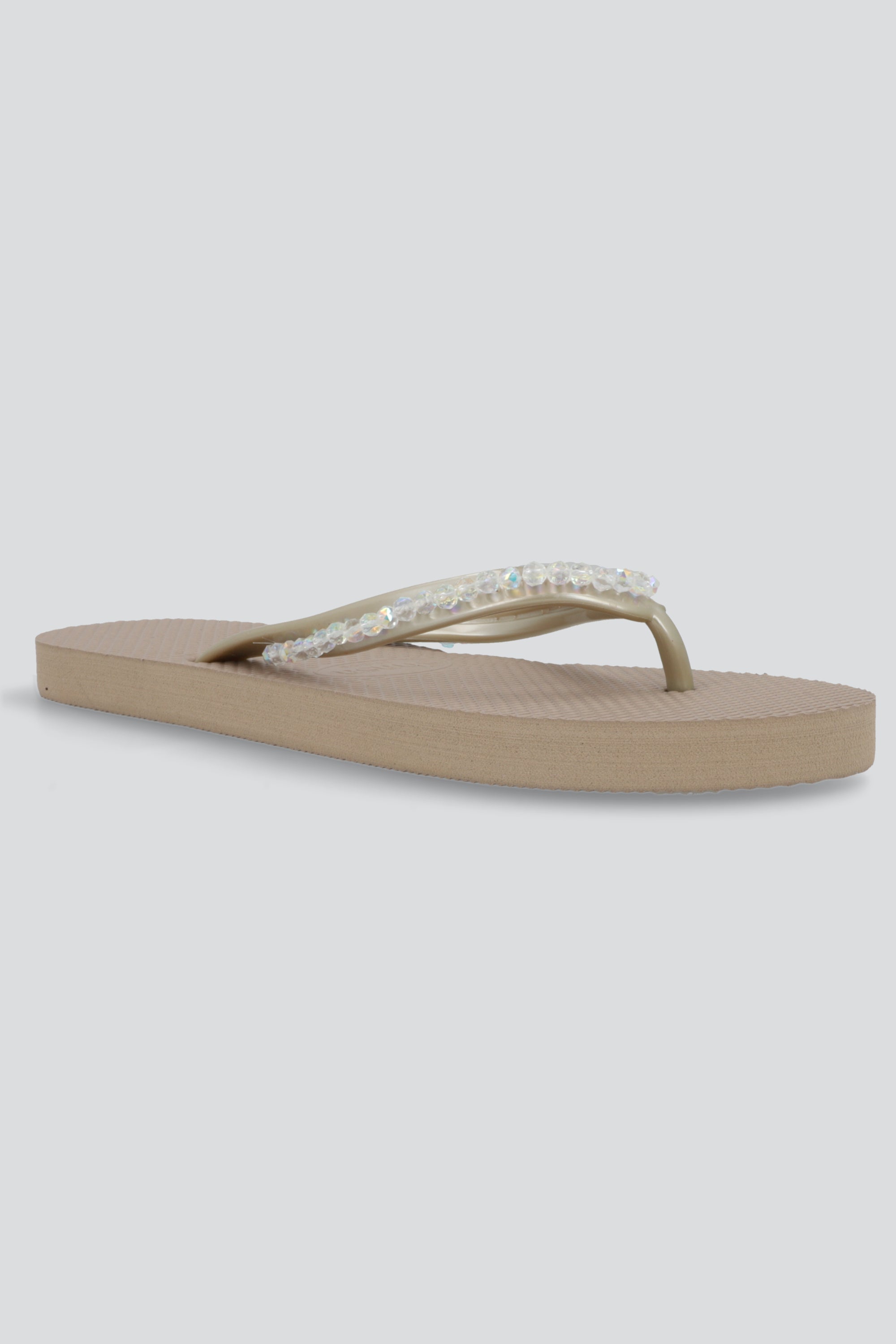 Flip flop gemas transparentes TAUPE