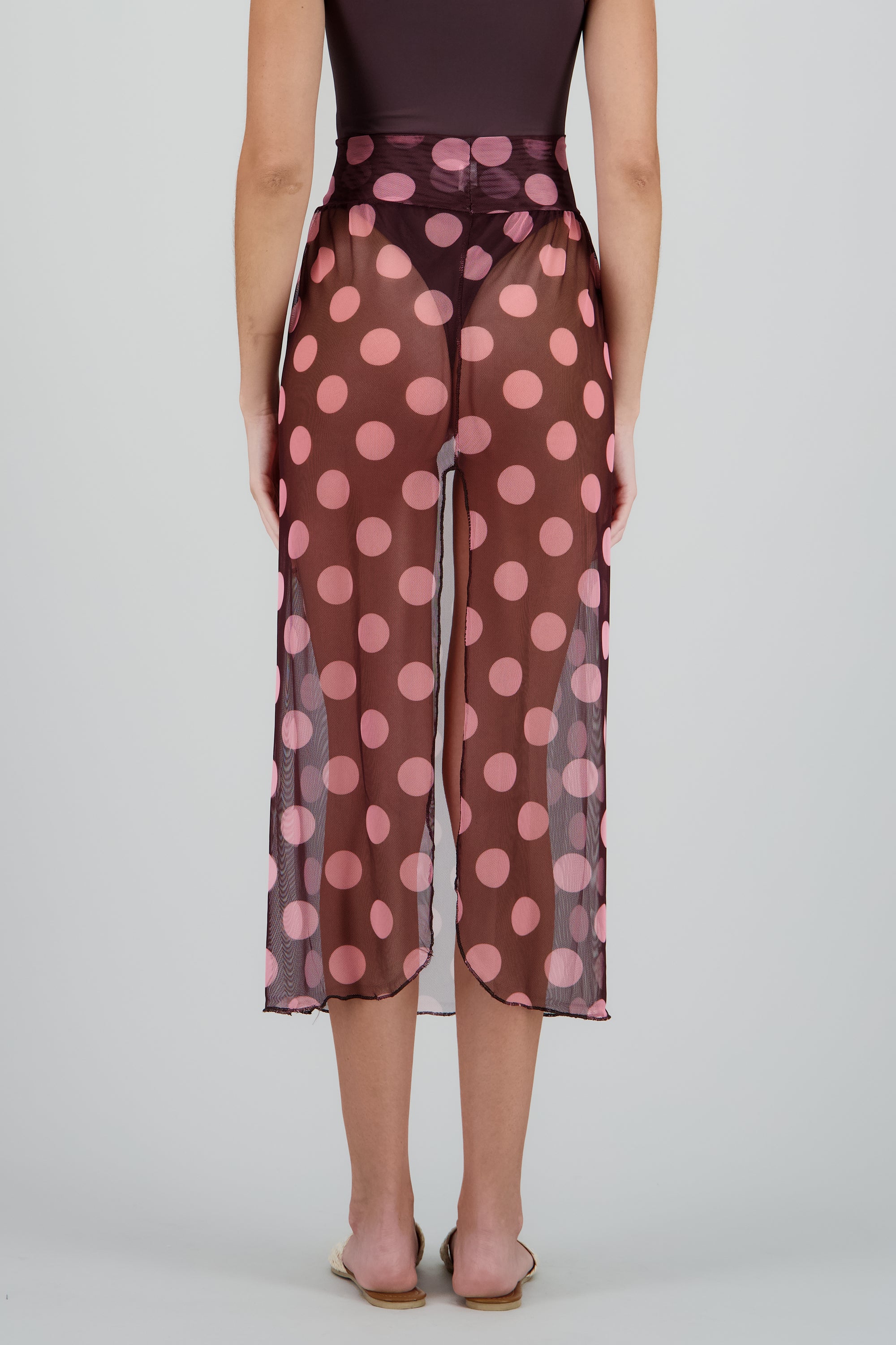 Pareo maxi estampado lunares CAFE COMBO