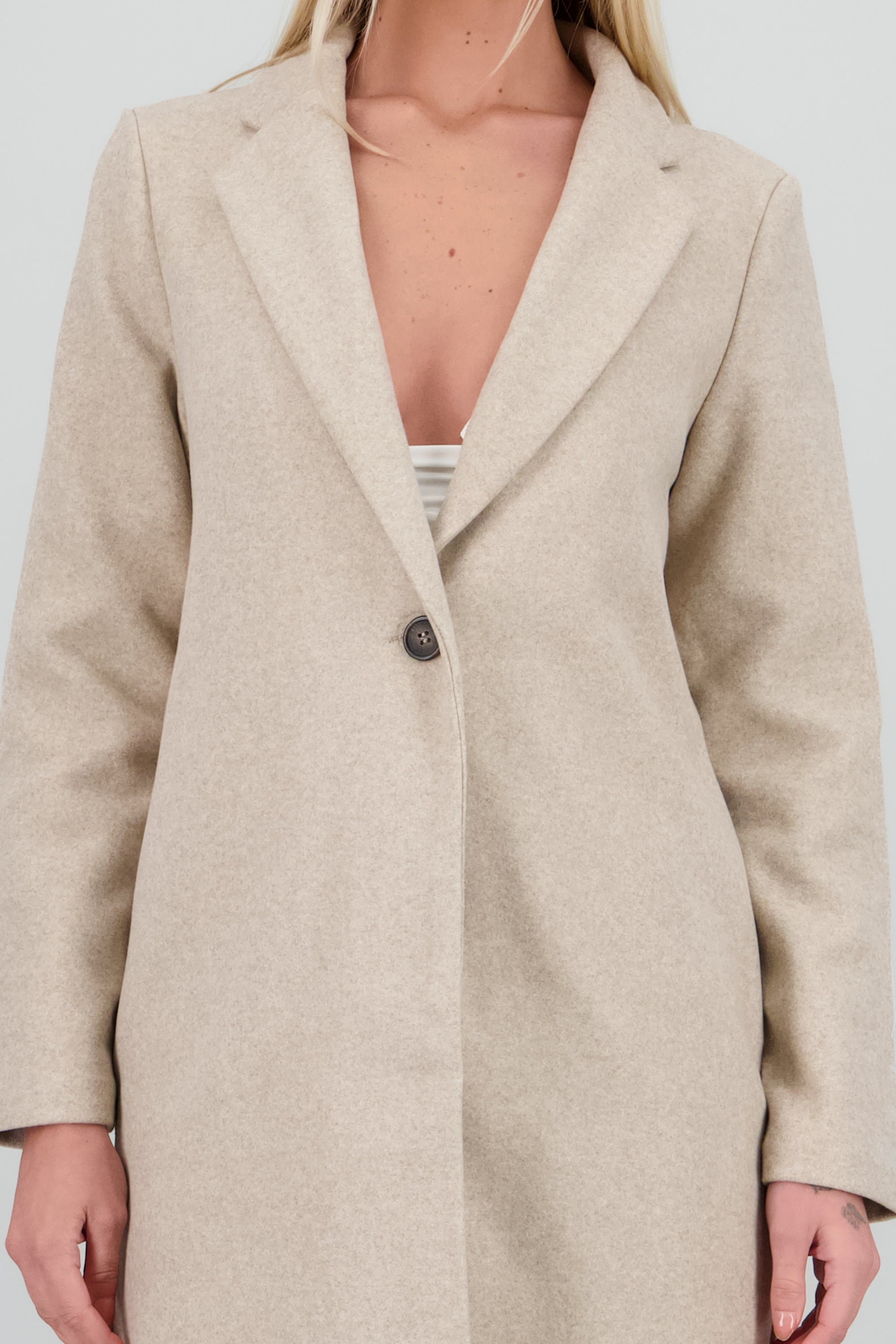 Abrigo largo boton ARENA