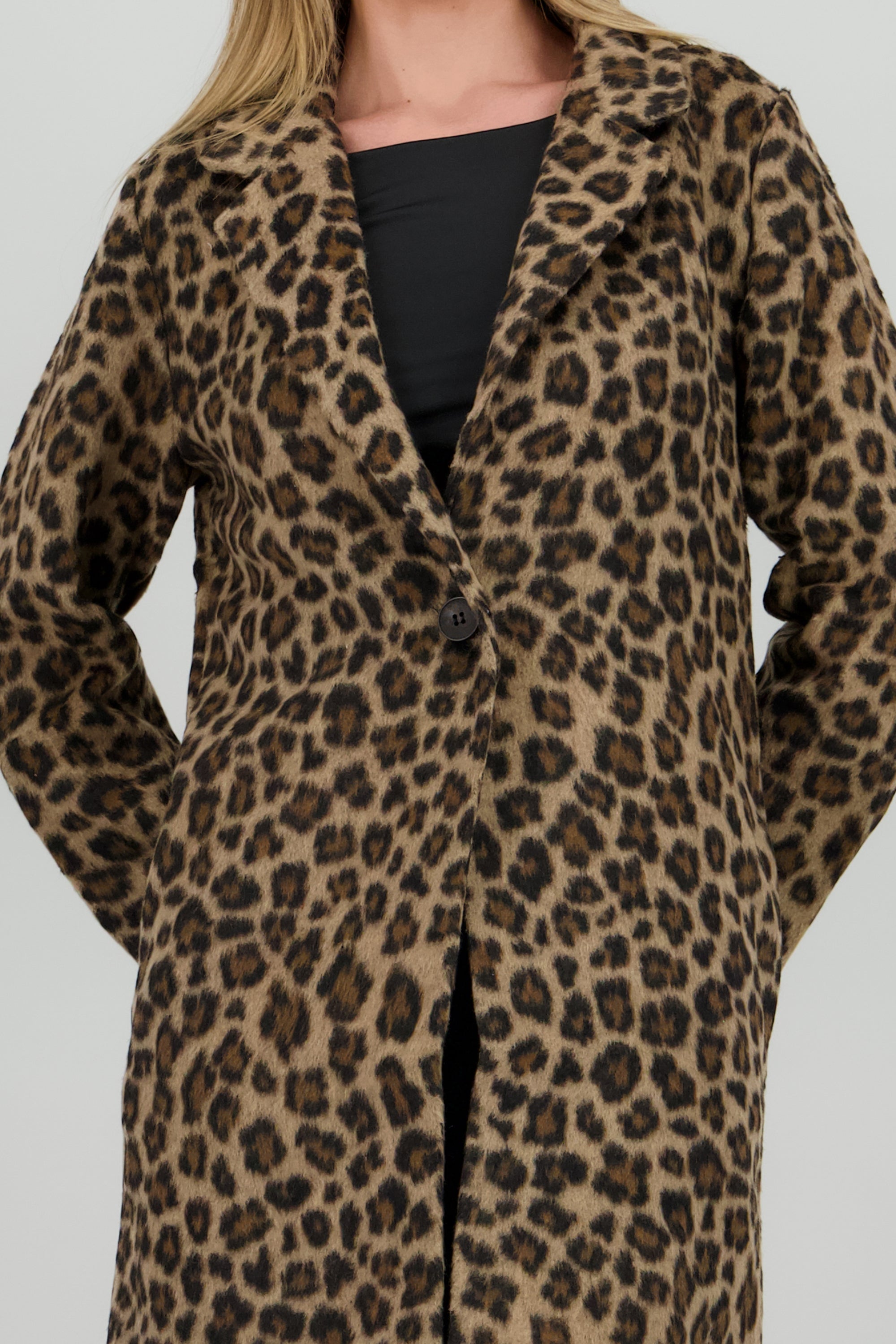 Abrigo animal print midi CAFE COMBO