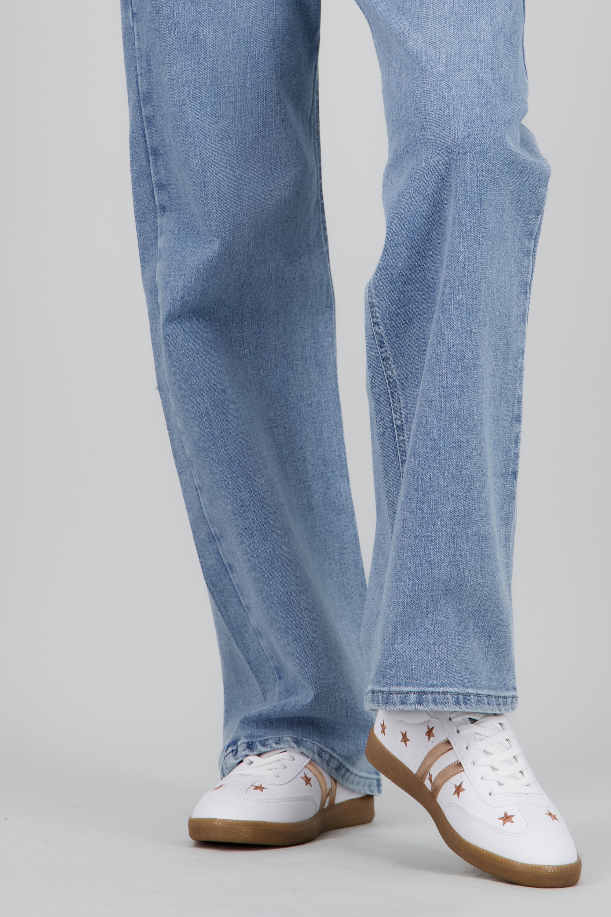 Tenis dos lineas estrellas ORO ROSA