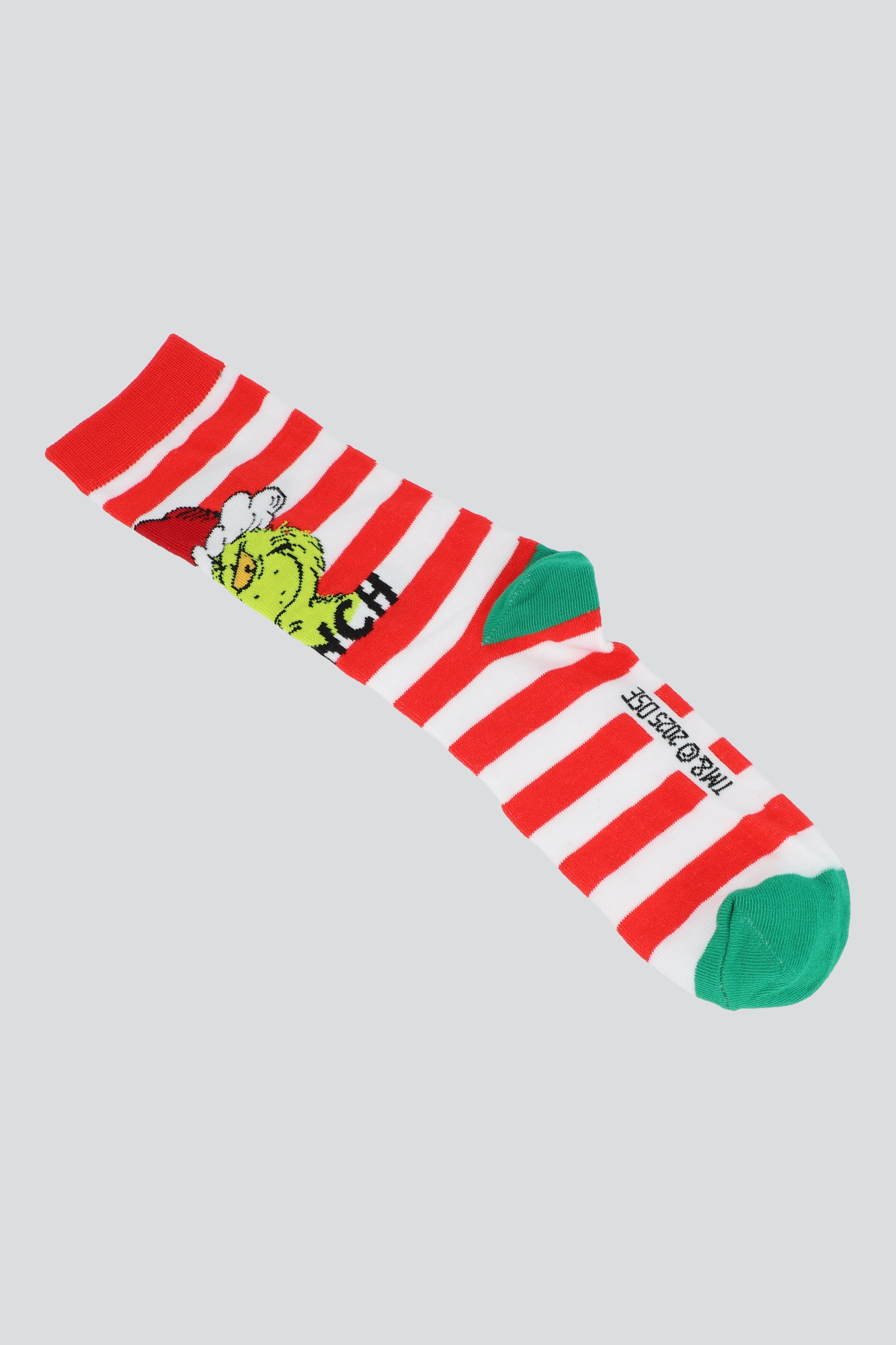 Calceta grinch rayas ROJO