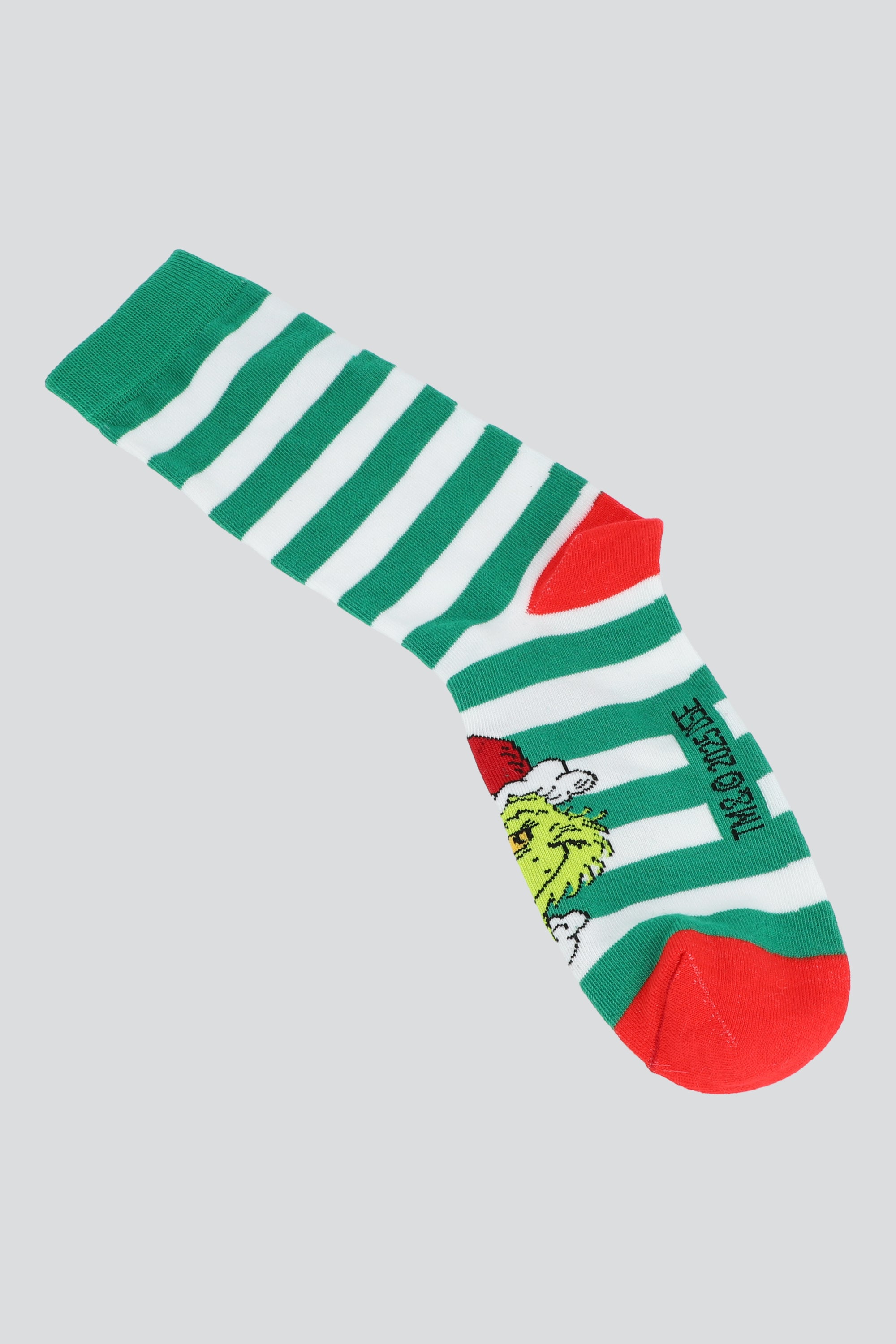 Calceta grinch rayas VERDE