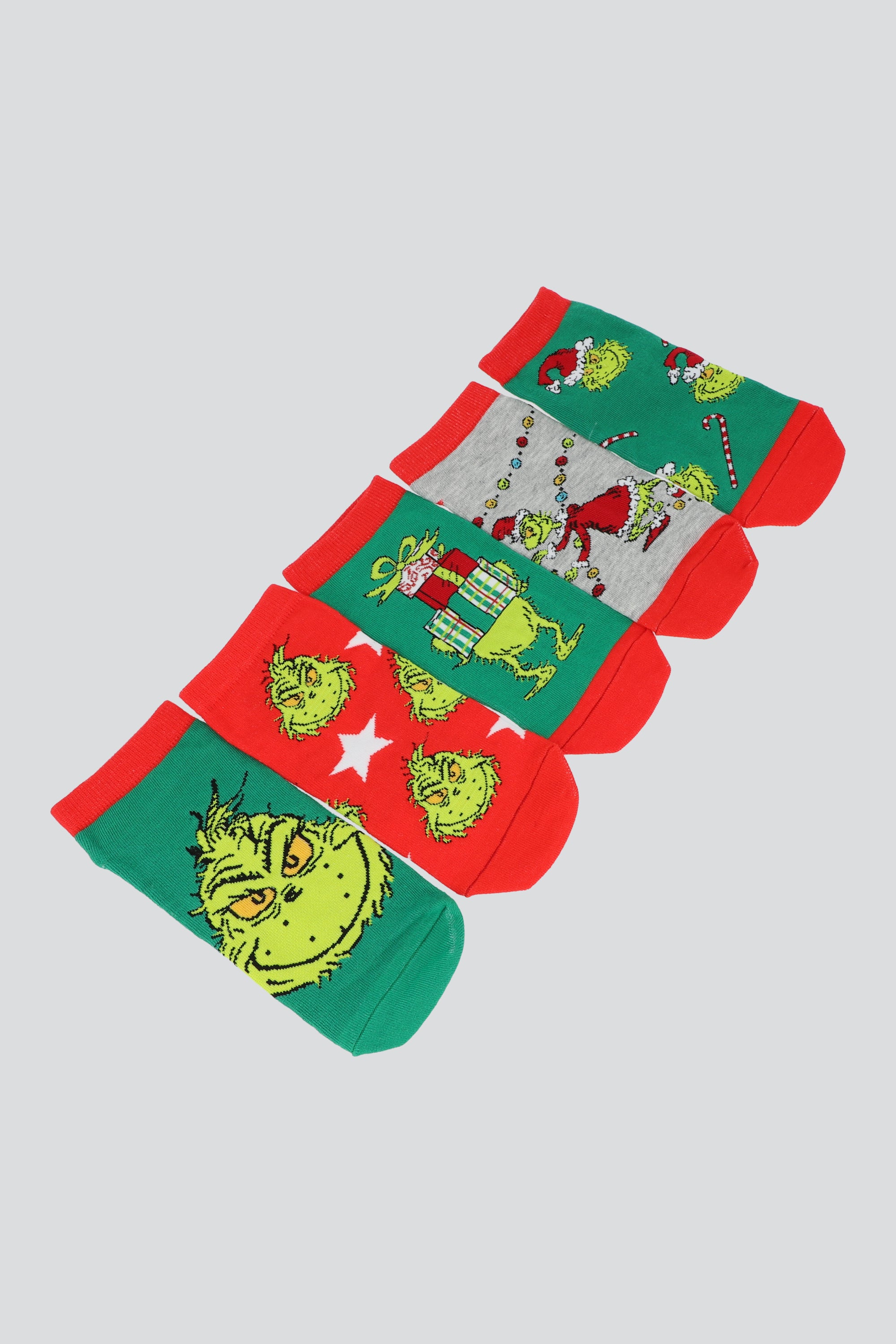 Set 5 pack tines grinch VERDE