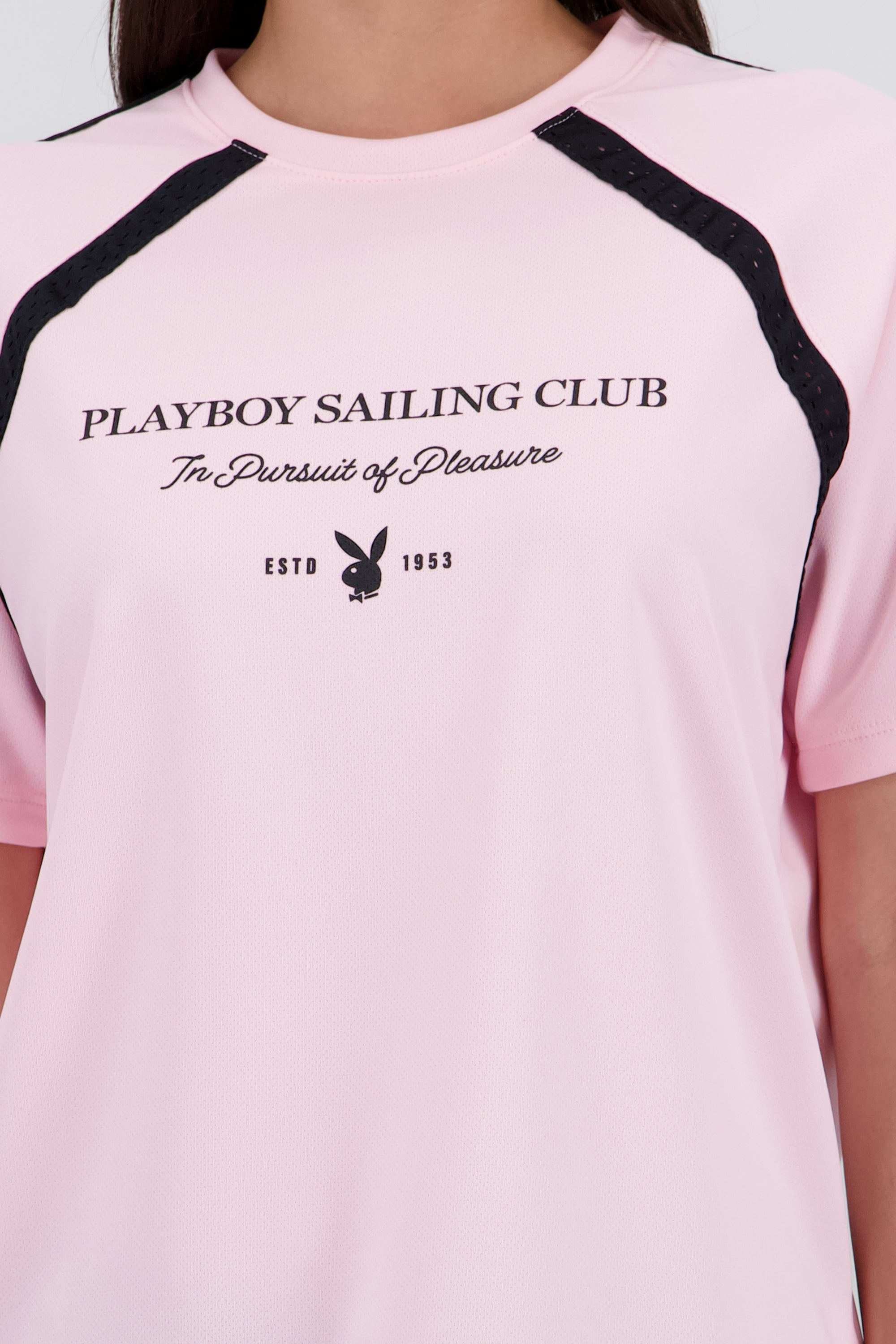 Playera deportiva playboy ROSA PASTEL