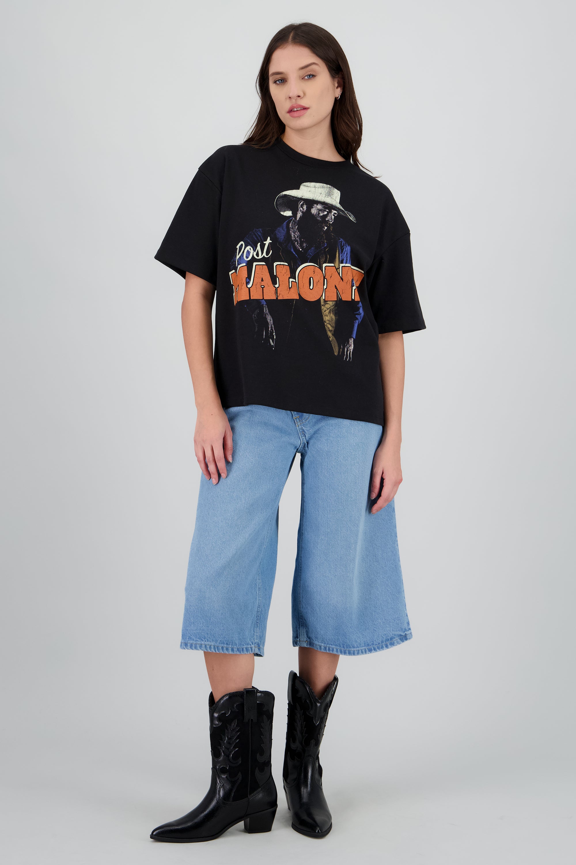 Playera post malone NEGRO