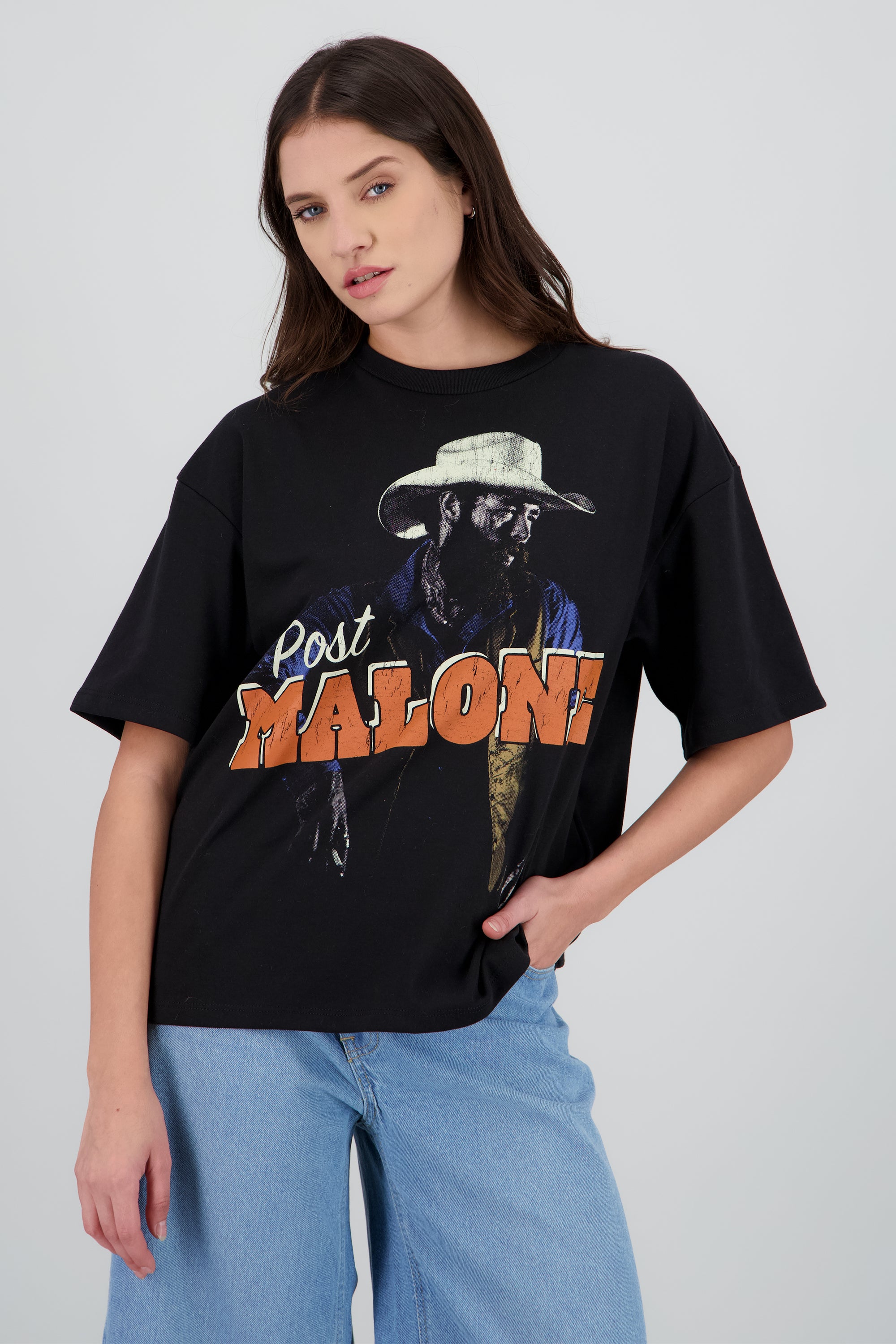 Playera post malone NEGRO