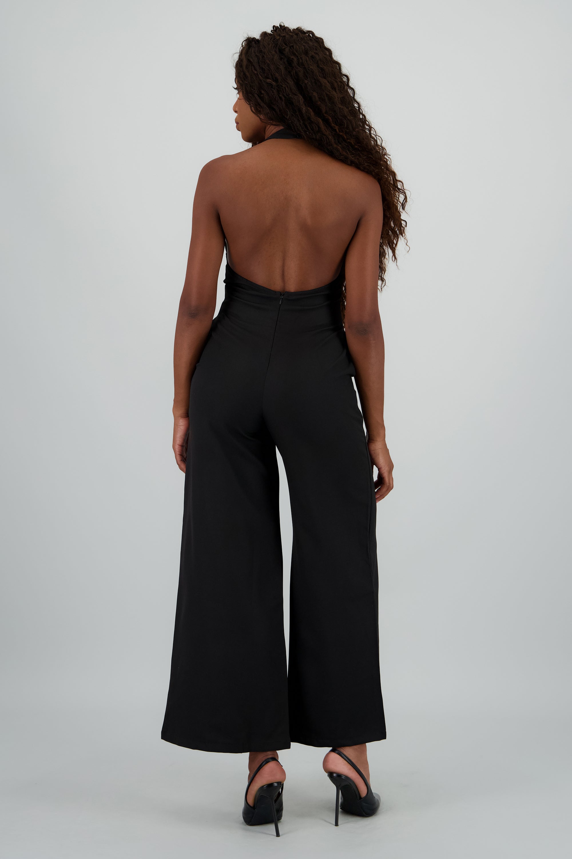 Jumpsuit halter liso NEGRO