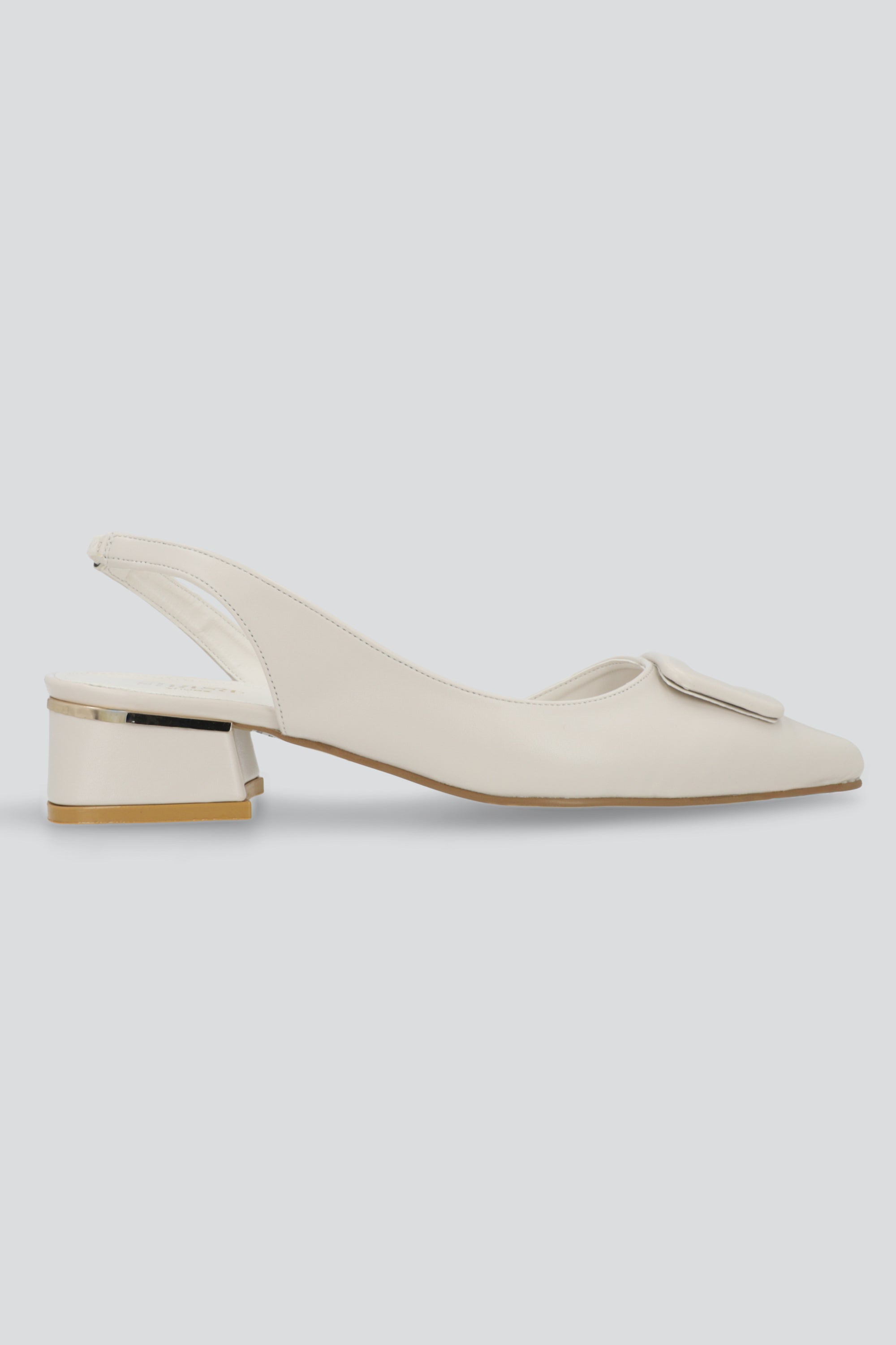 Mini tacon puntal bloque hebilla BLANCO