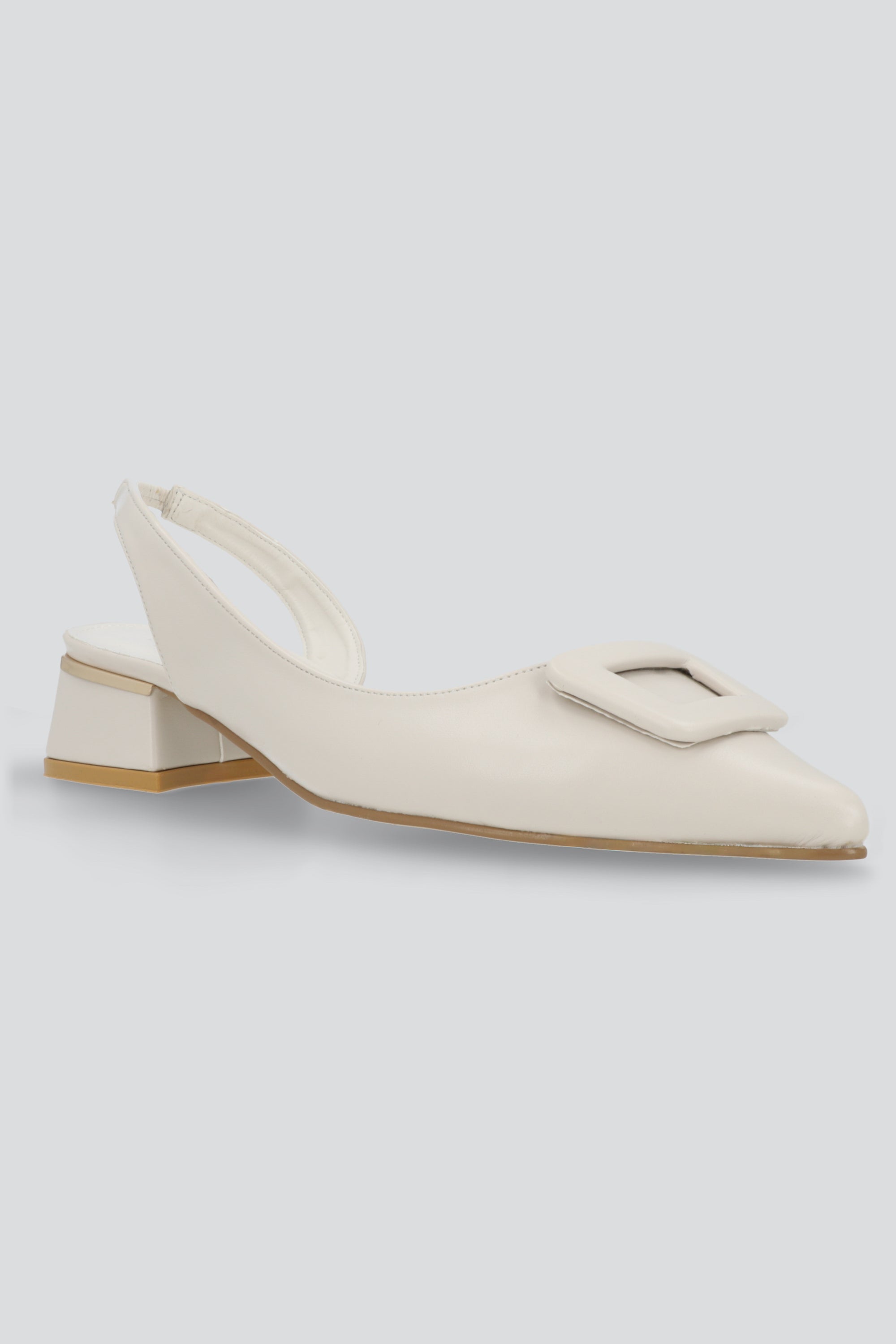 Mini tacon puntal bloque hebilla BLANCO