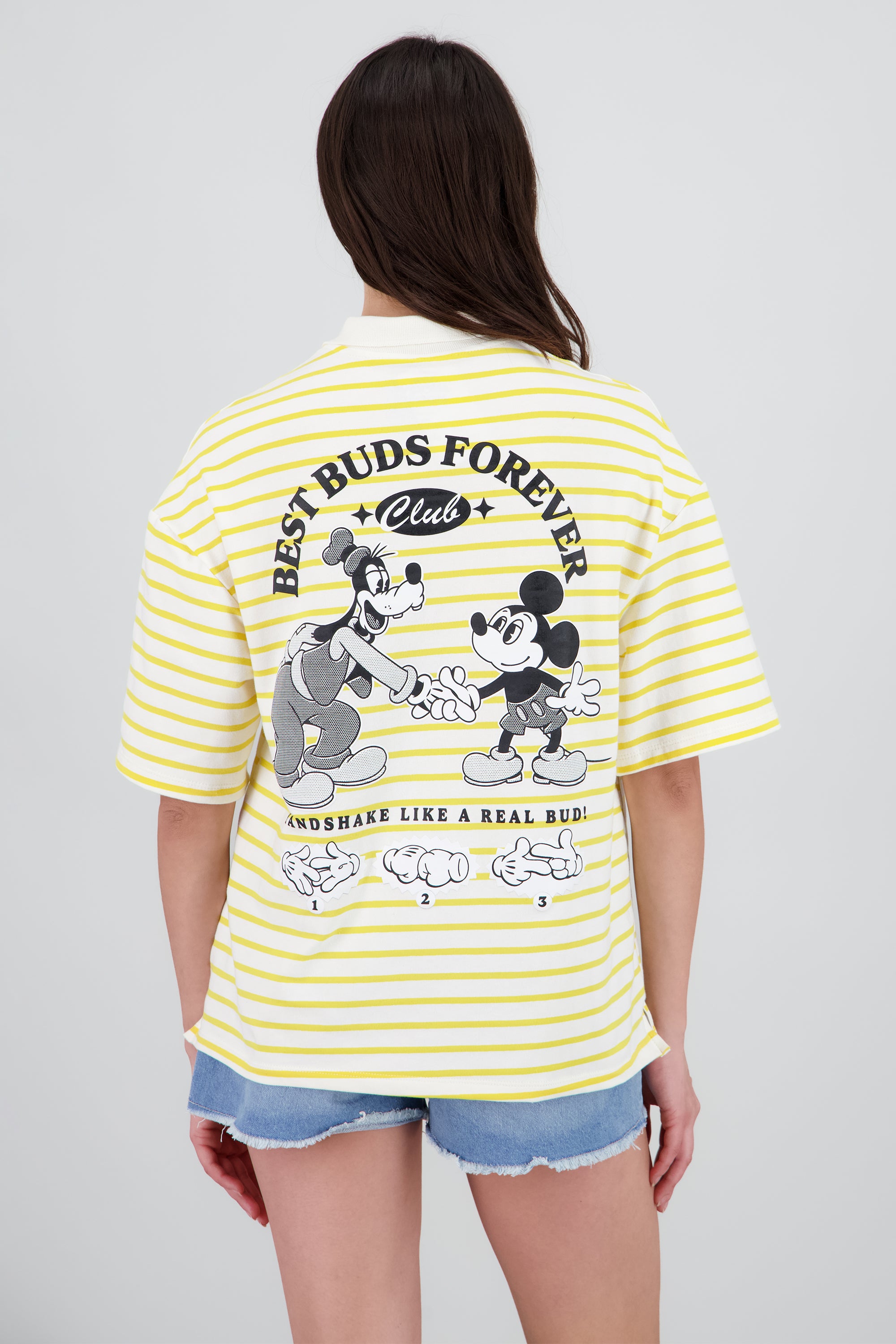 Polo mickey mouse rayas AMARILLO