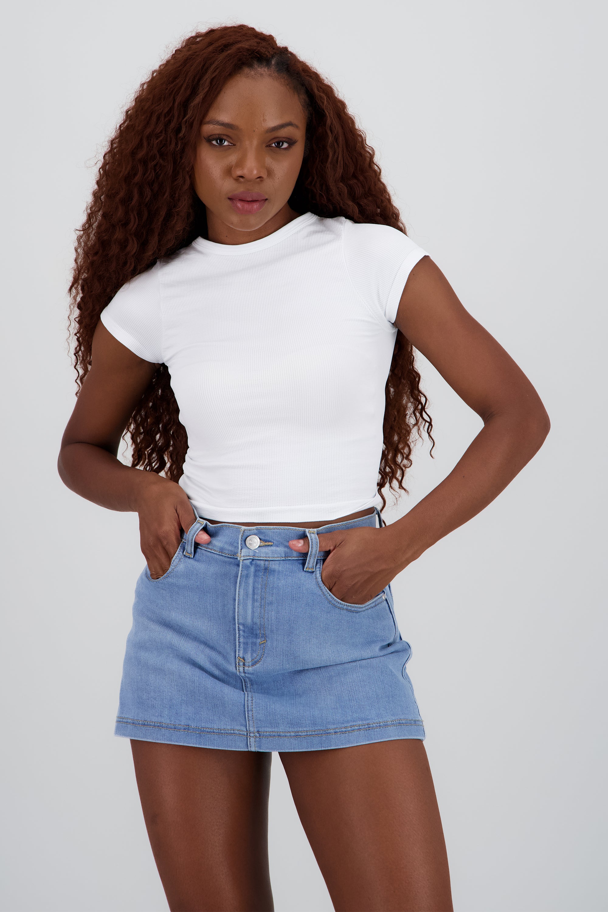 Top seamlesss manga corta BLANCO