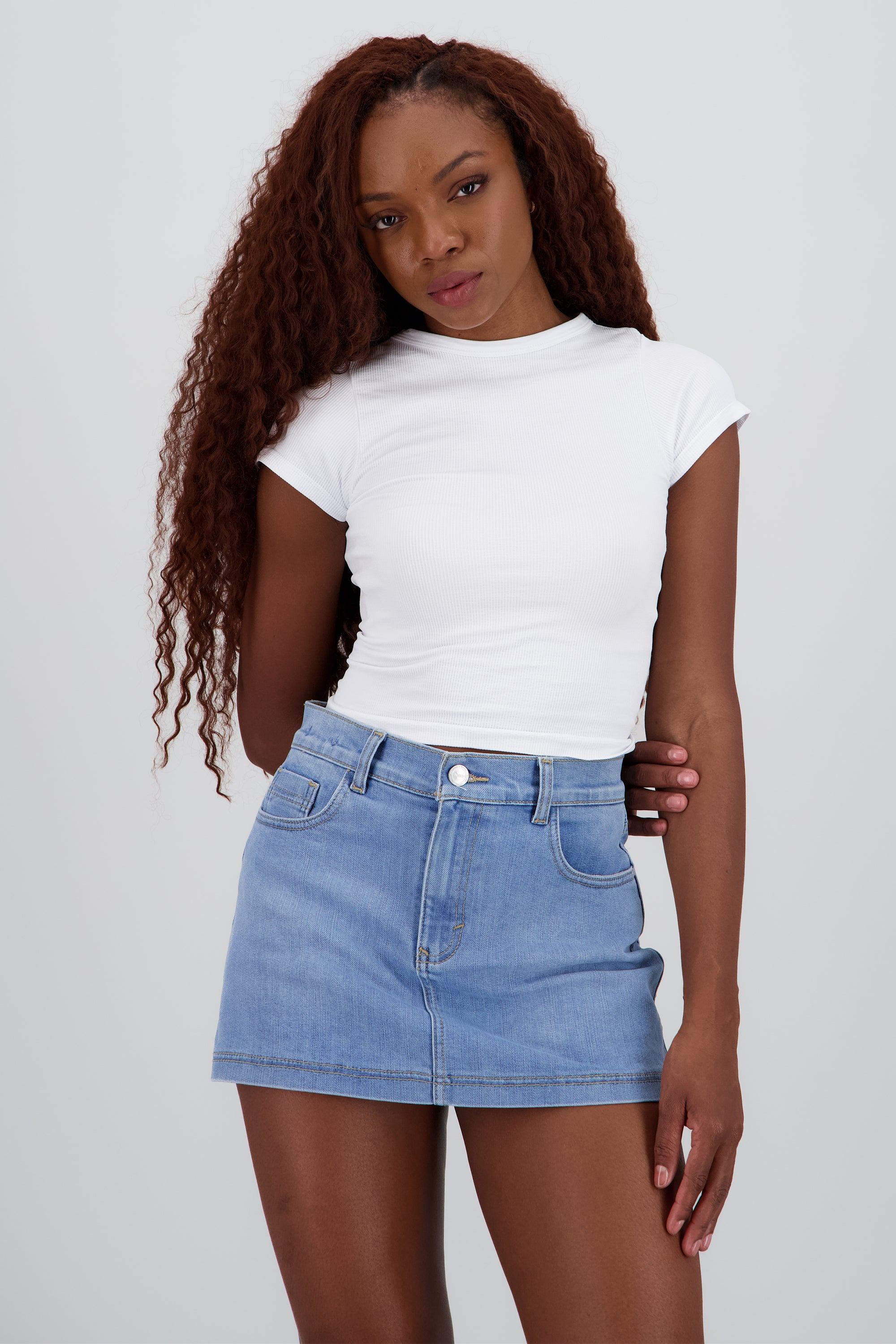 Top seamlesss manga corta BLANCO