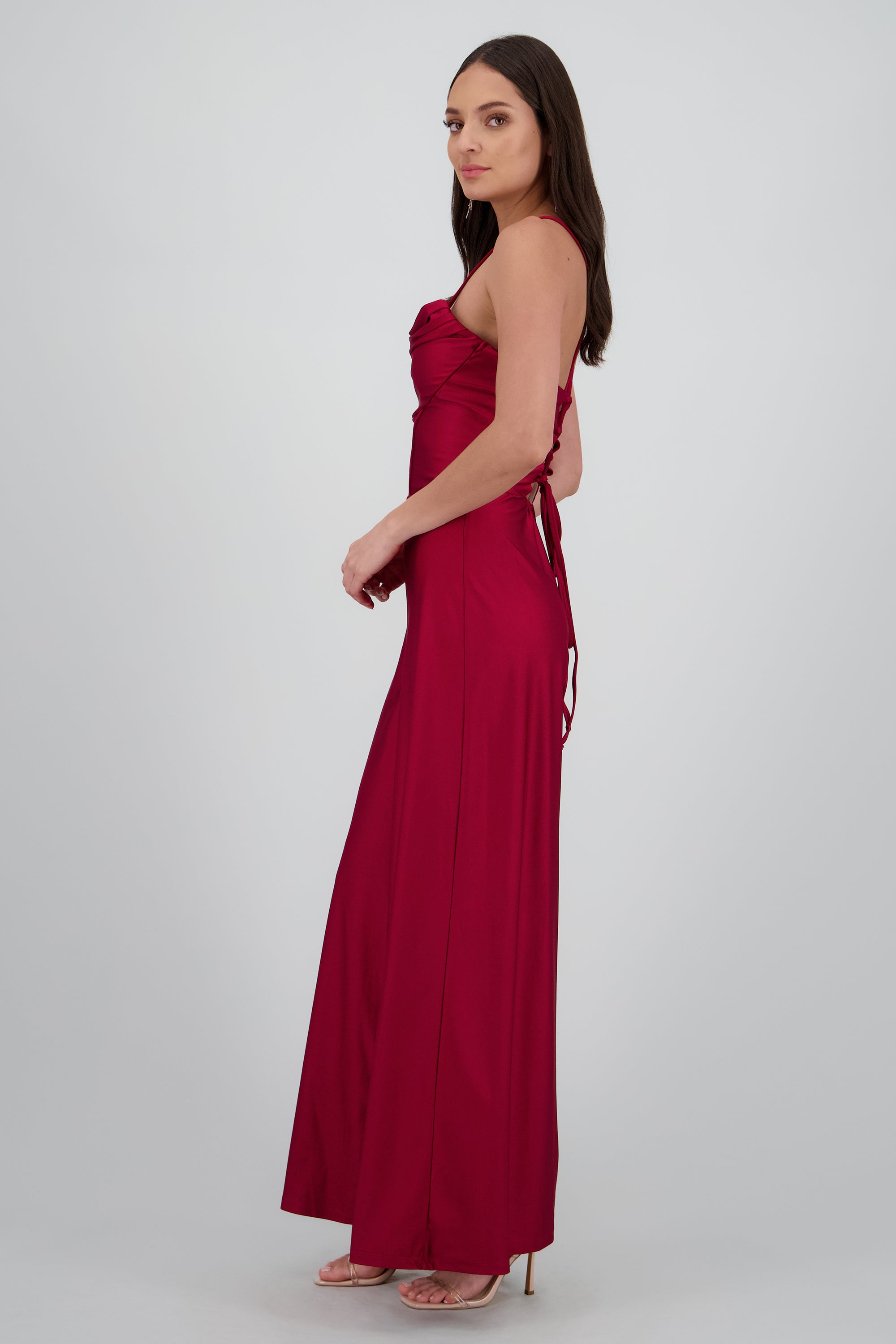 Jumpsuit con corset escote columpio VINO