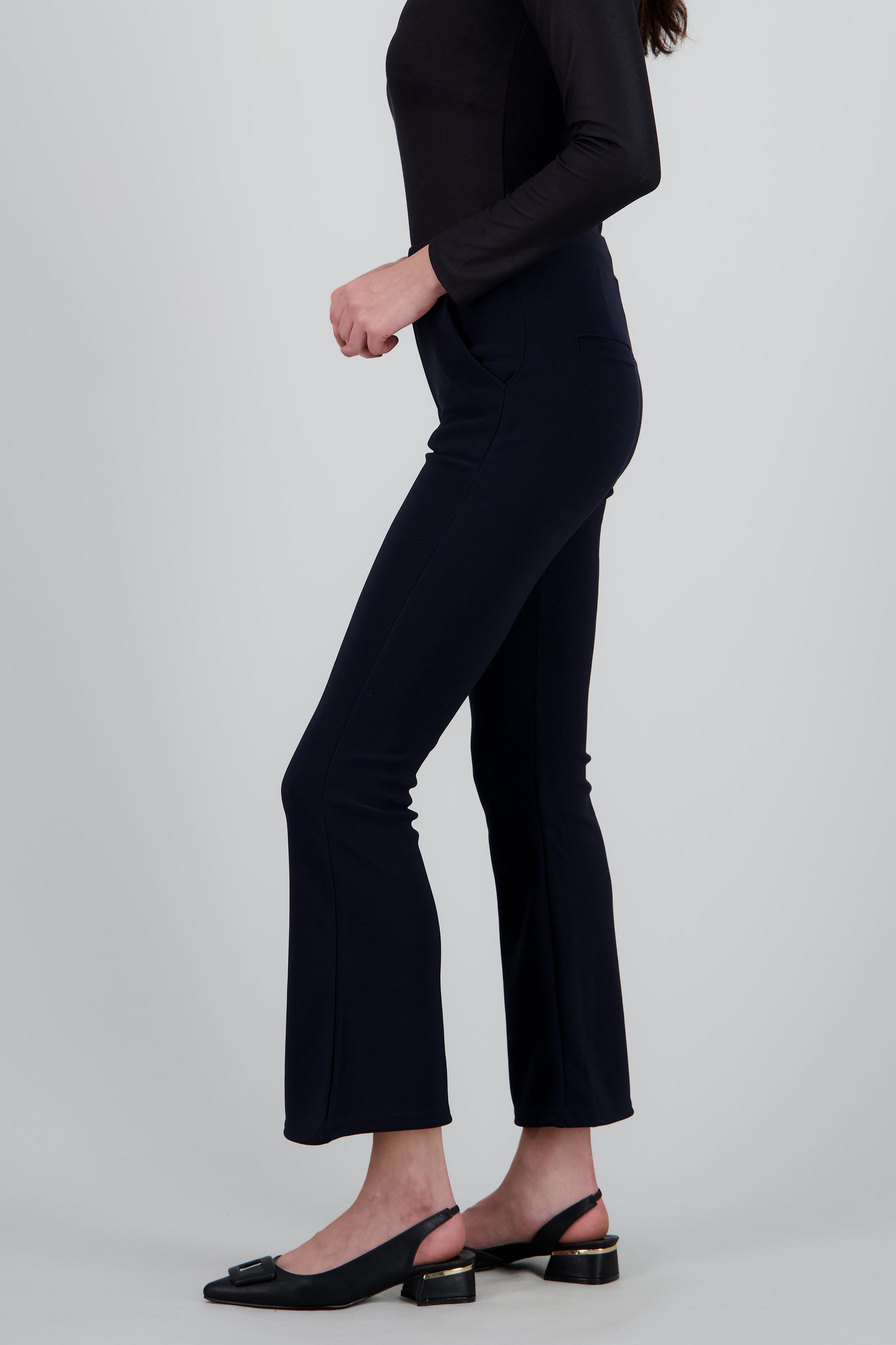 Pantalon liso flare MARINO