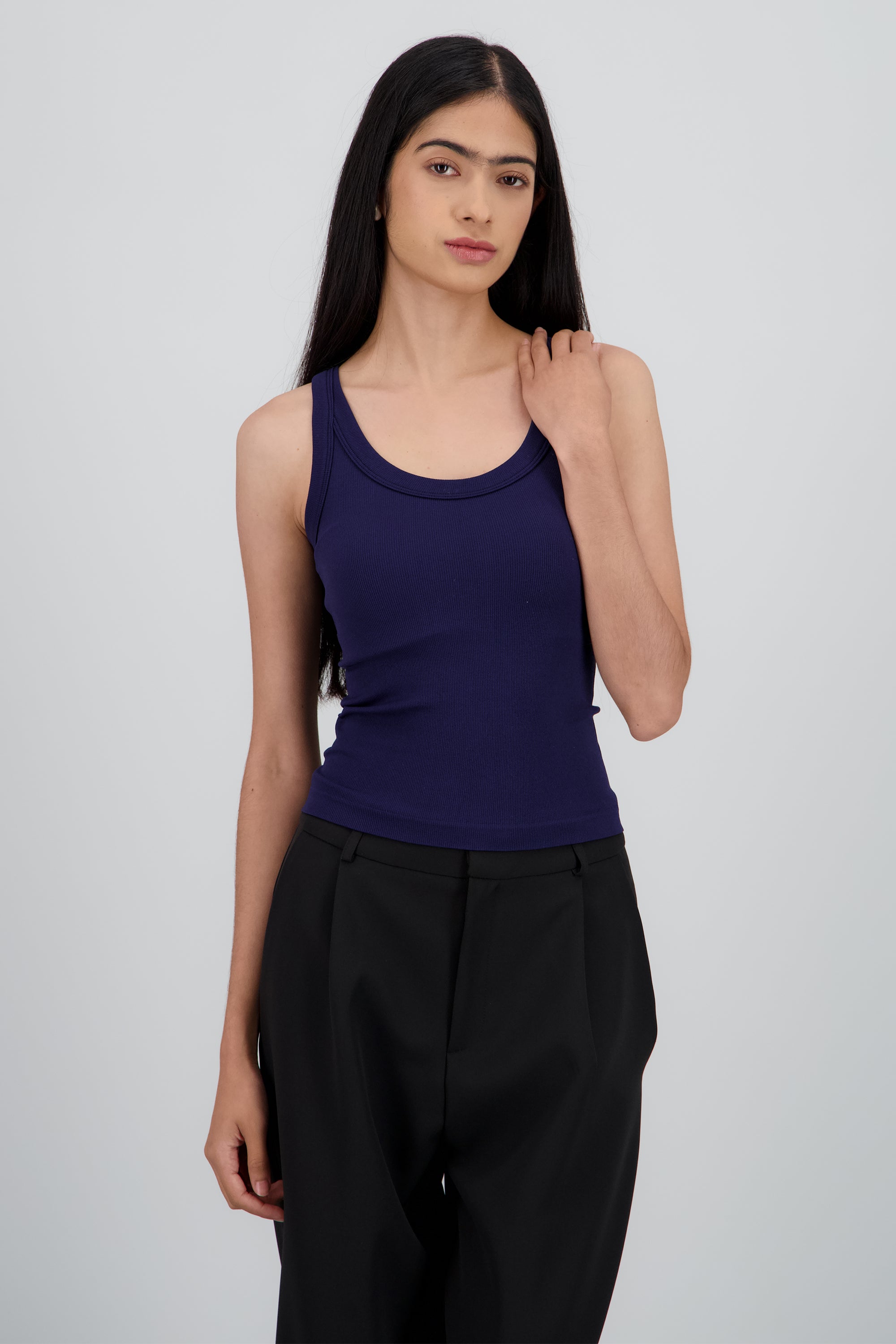 Tank top basica lisa MARINO