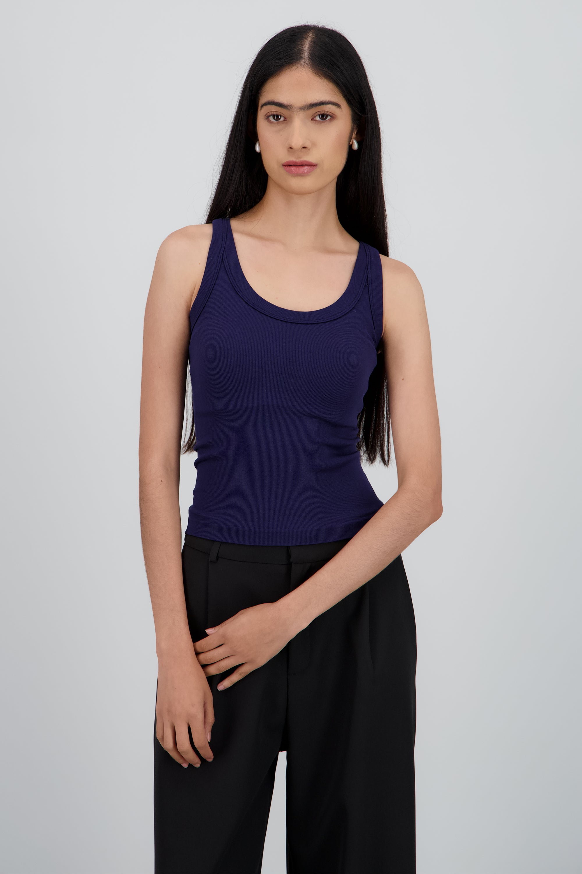 Tank top basica lisa MARINO