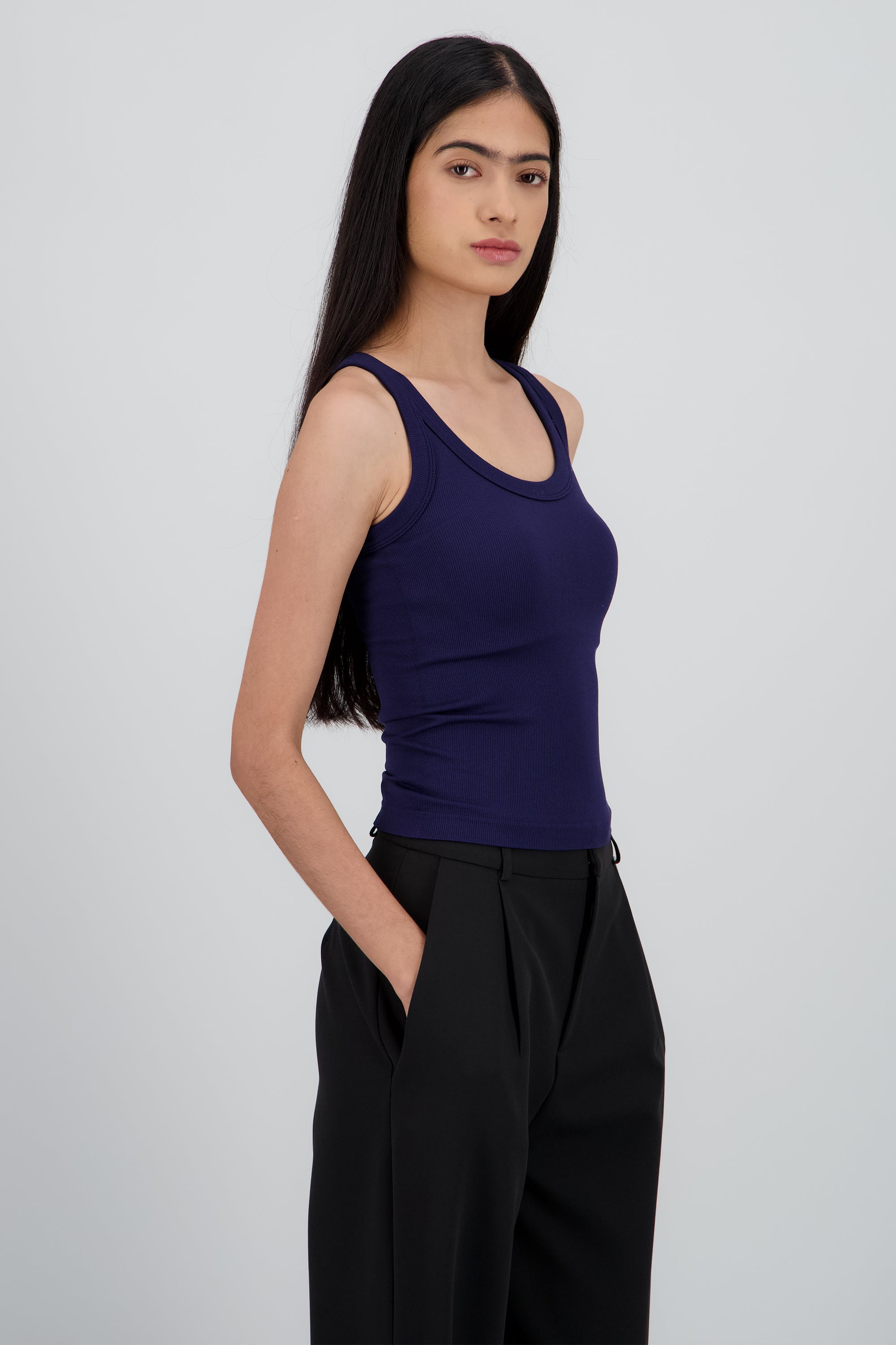 Tank top basica lisa MARINO