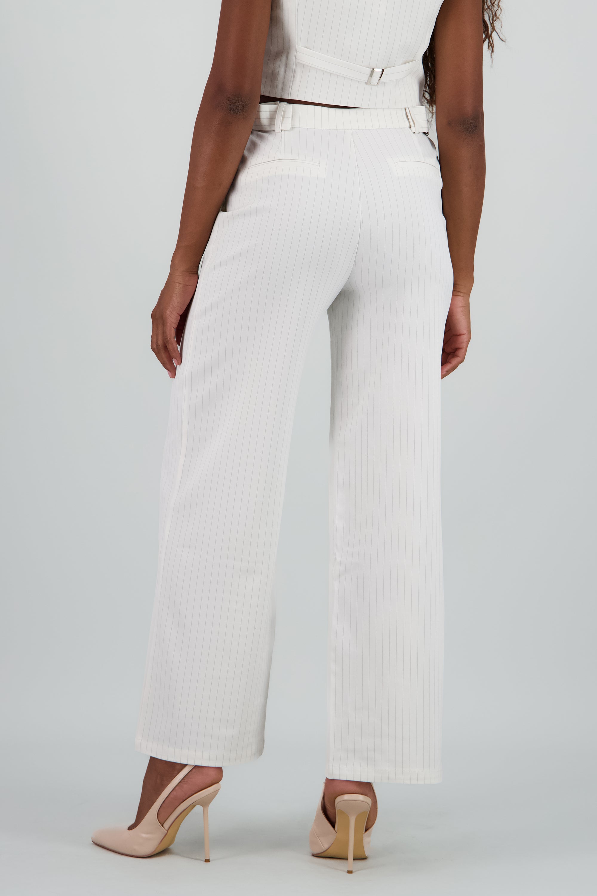 Pantalon sastre rayas BLANCO COMBO