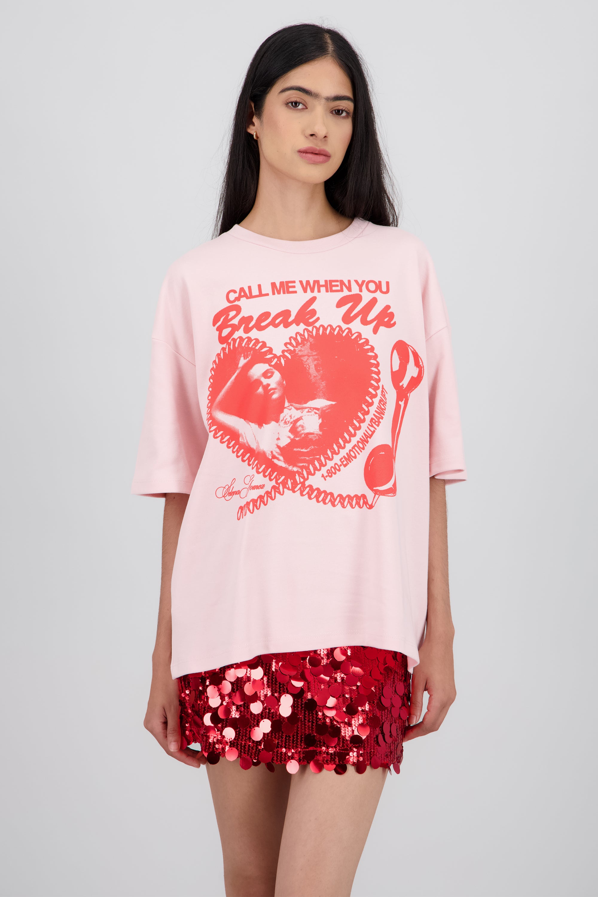 Playera Selena Gomez Call me when you break up ROSA