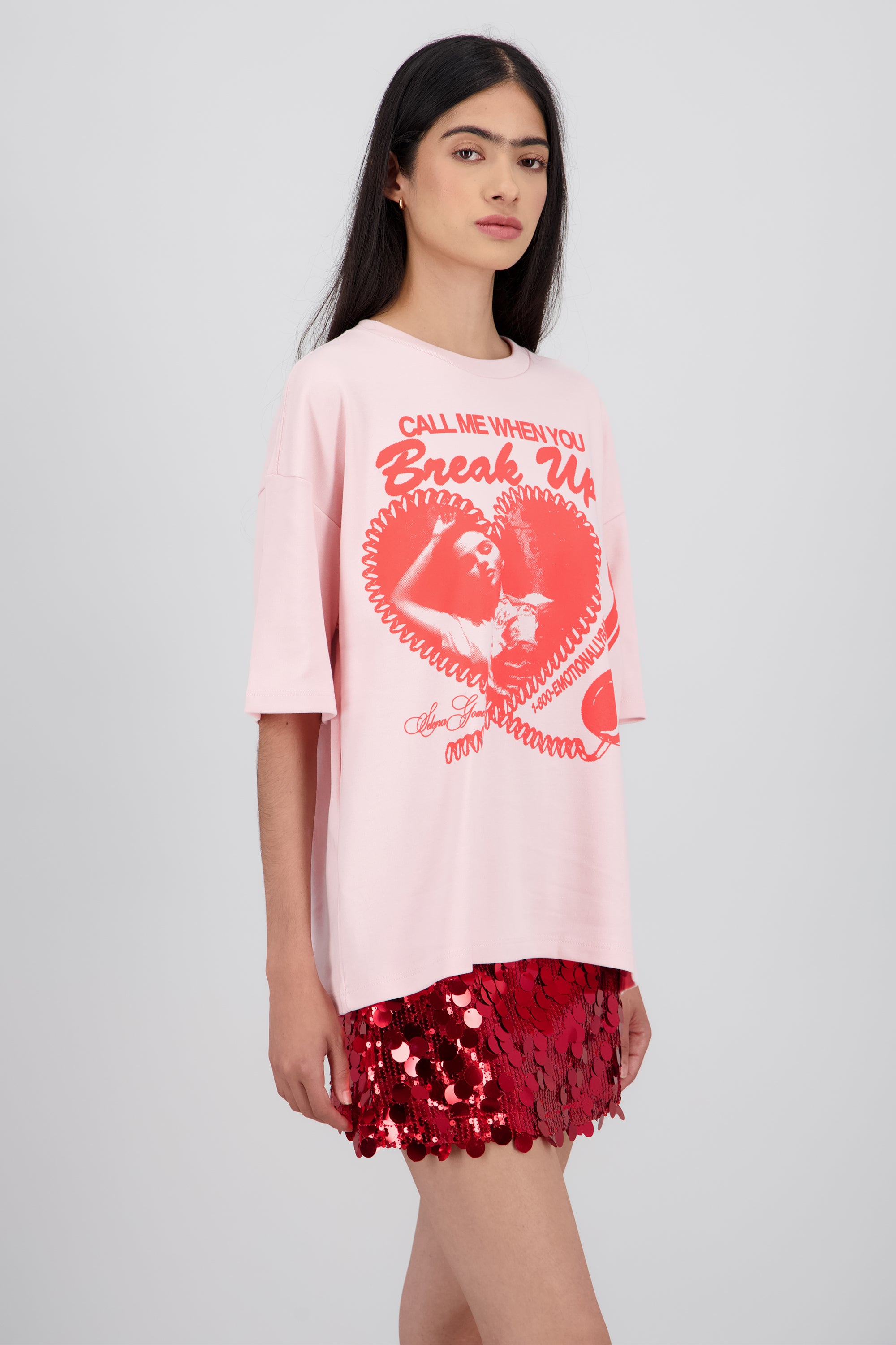 Playera Selena Gomez Call me when you break up ROSA