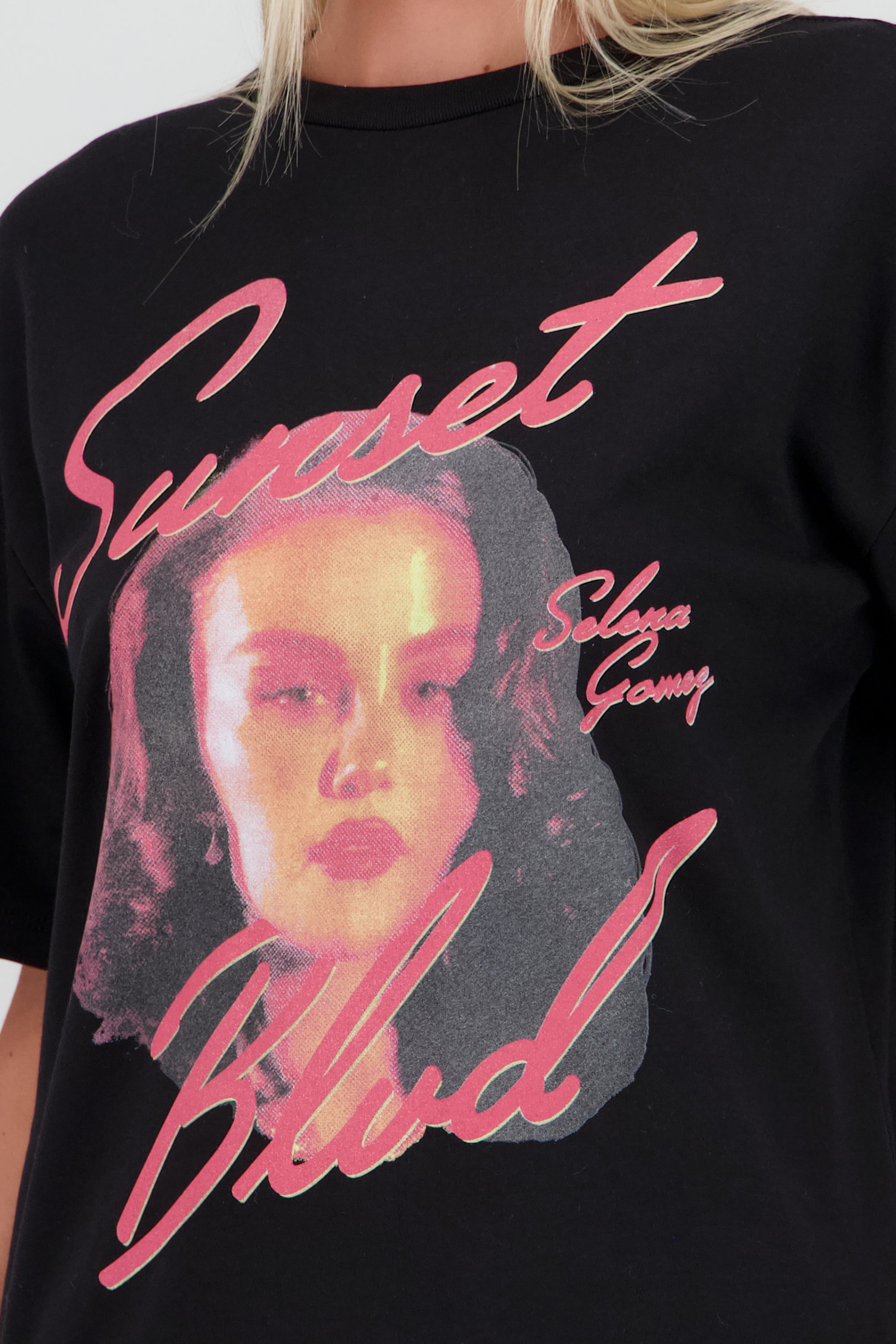 Playera selena gomez NEGRO