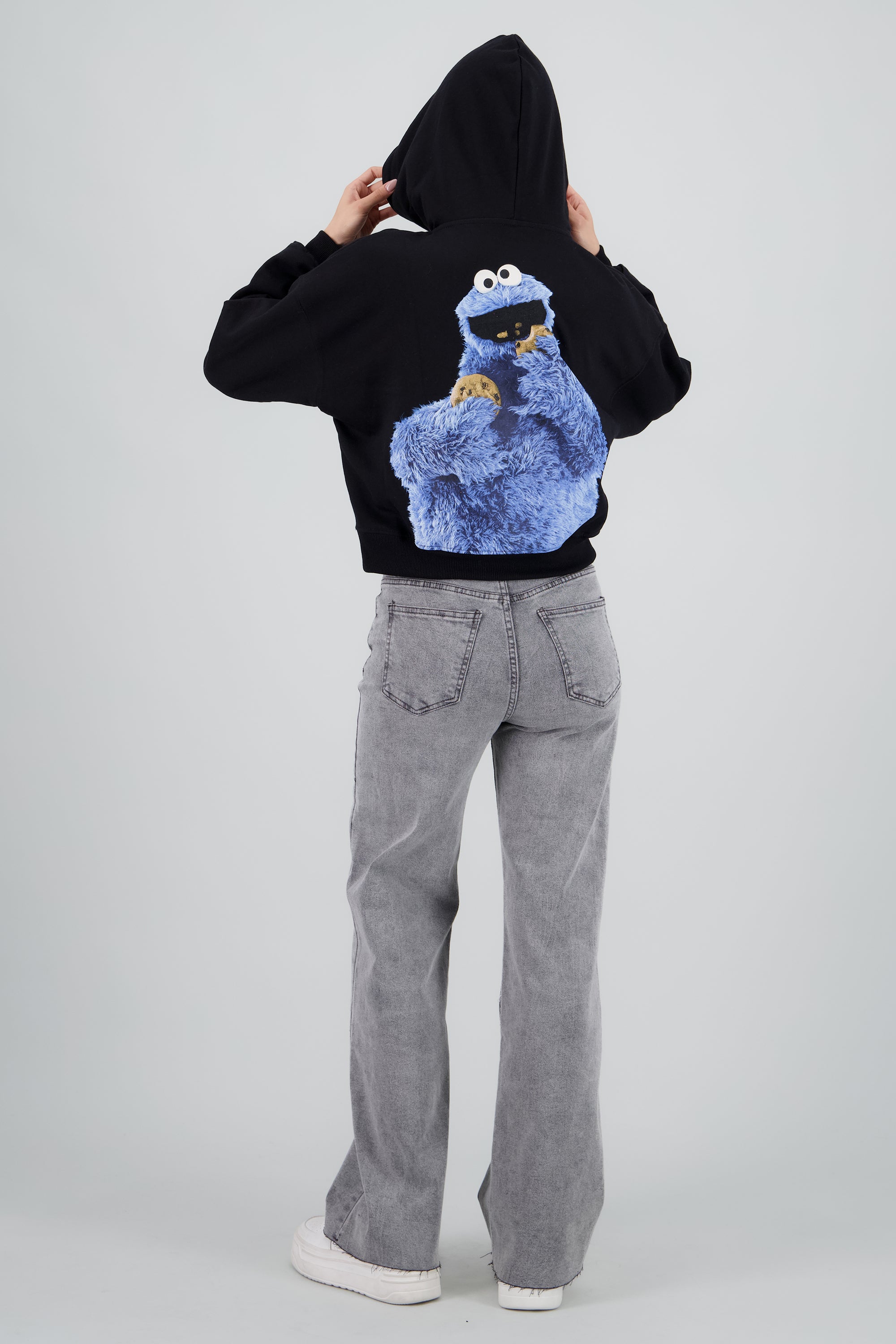 Sudadera monstruo come galletas NEGRO
