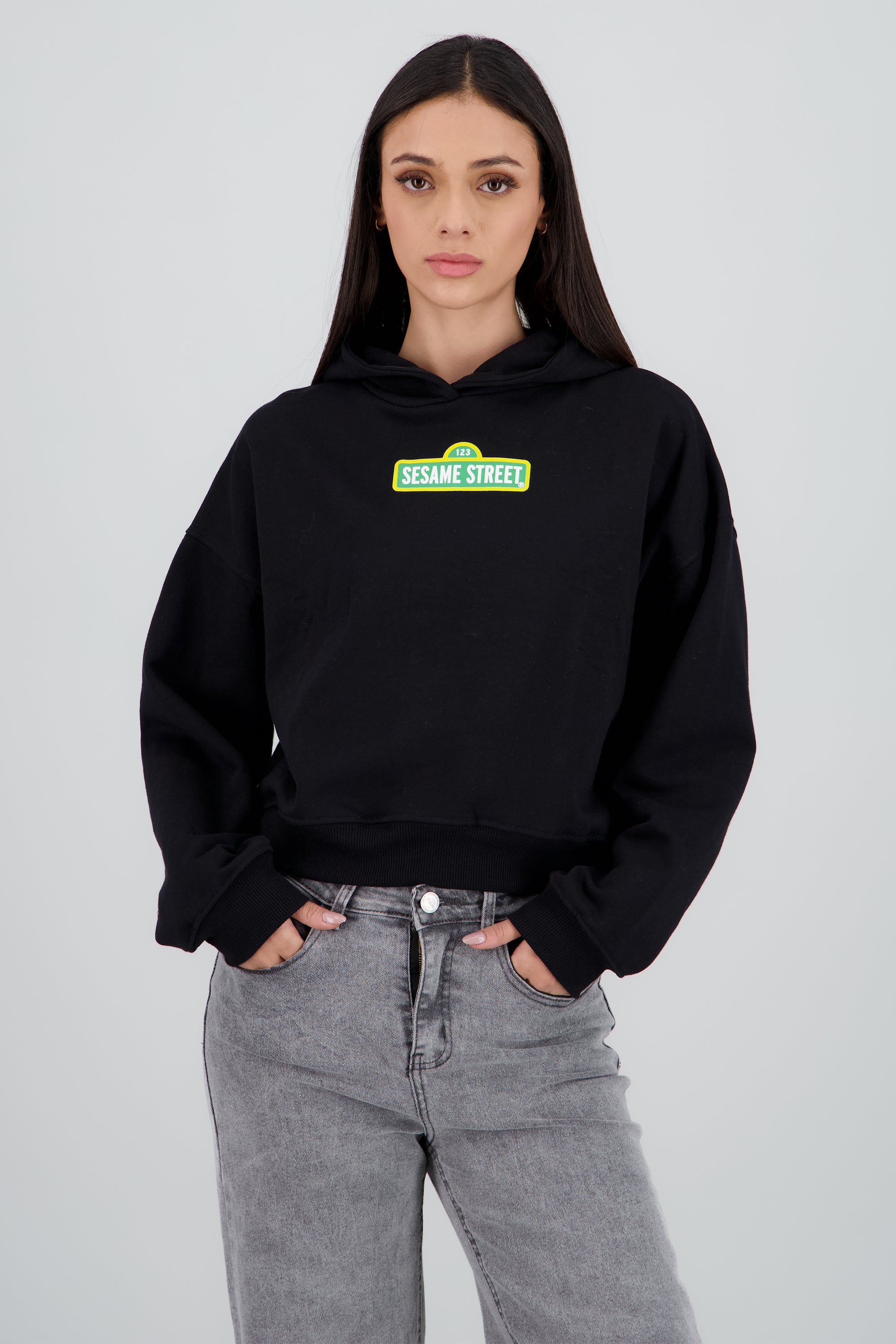 Sudadera monstruo come galletas NEGRO