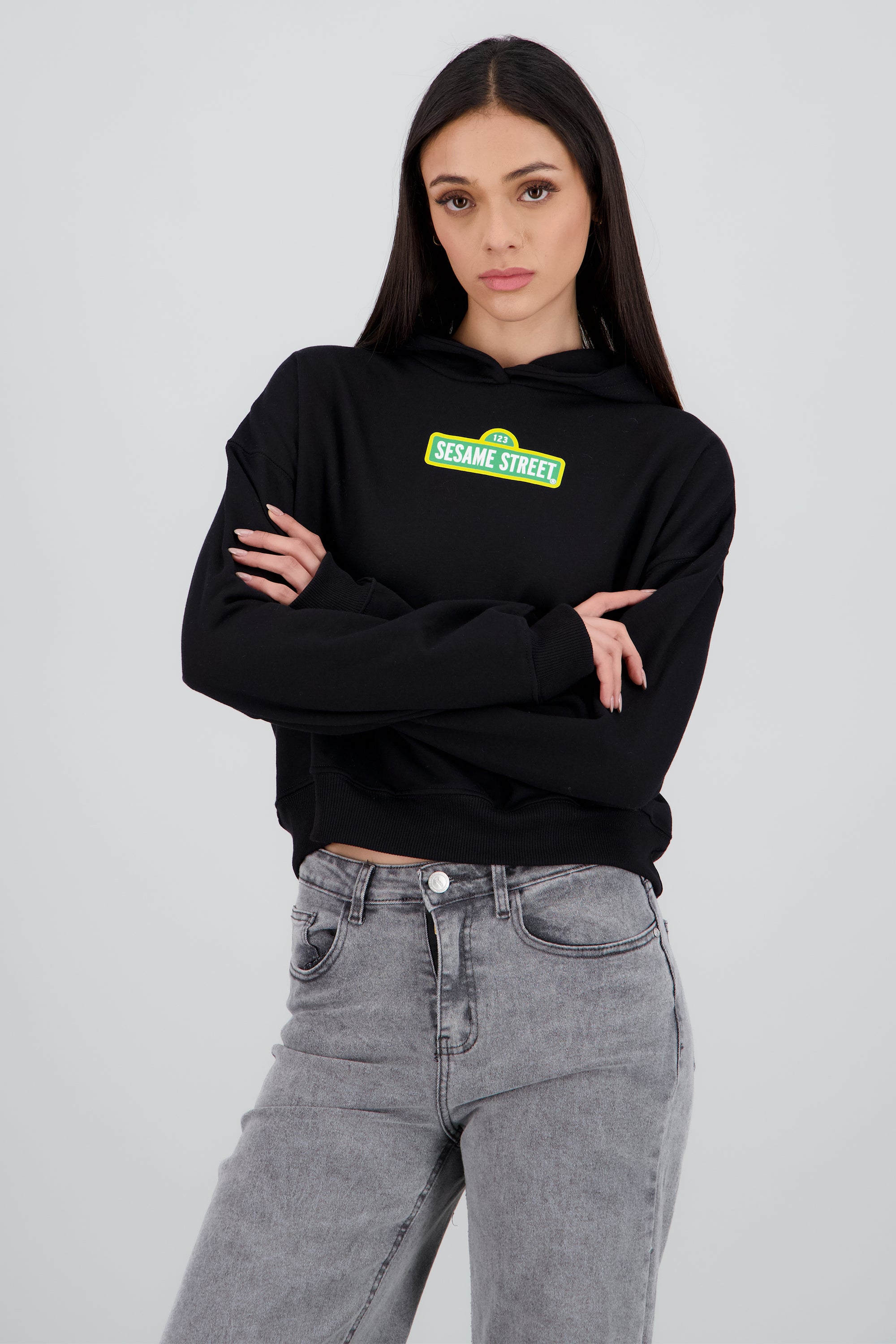 Sudadera monstruo come galletas NEGRO