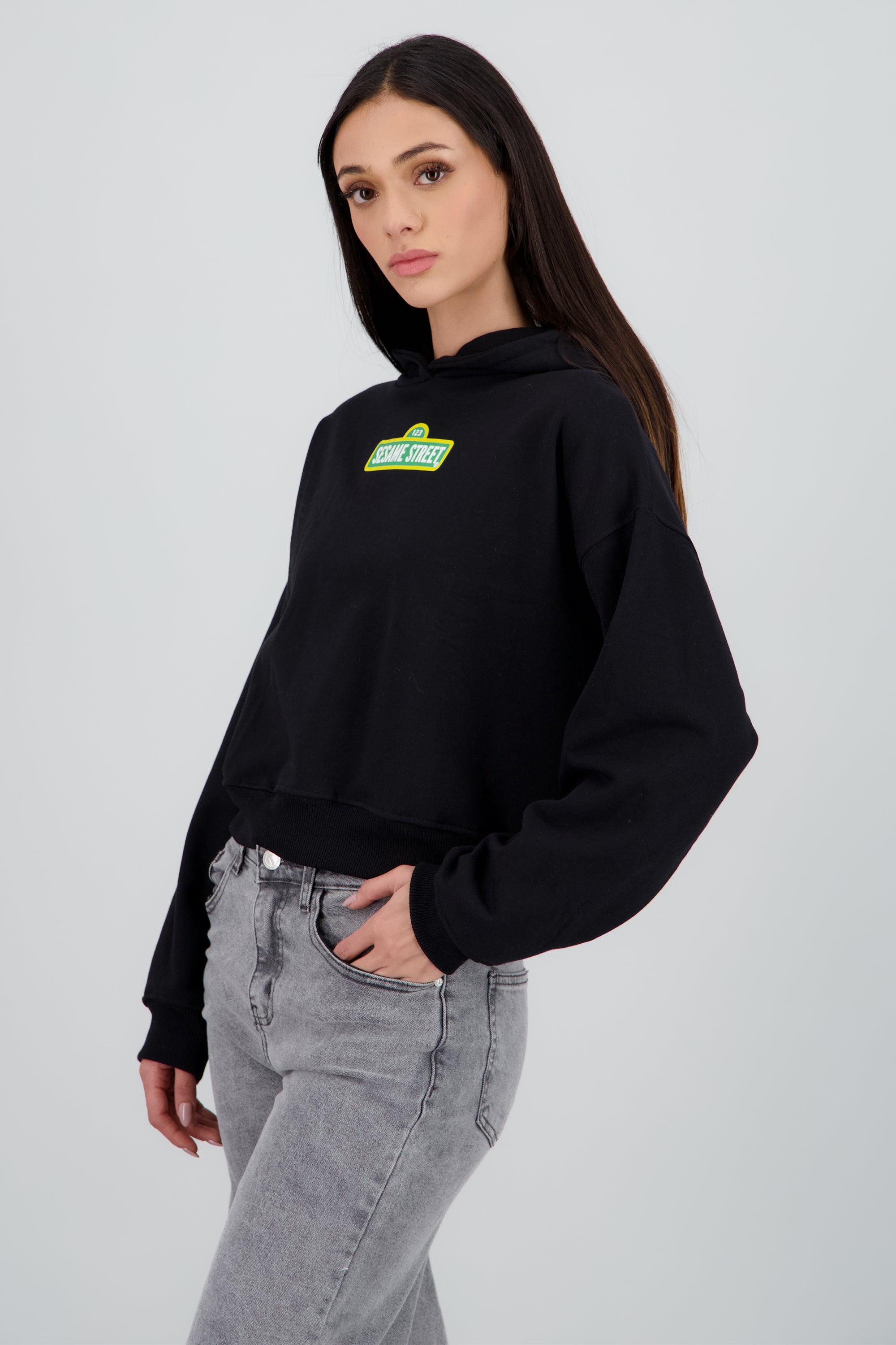 Sudadera monstruo come galletas NEGRO