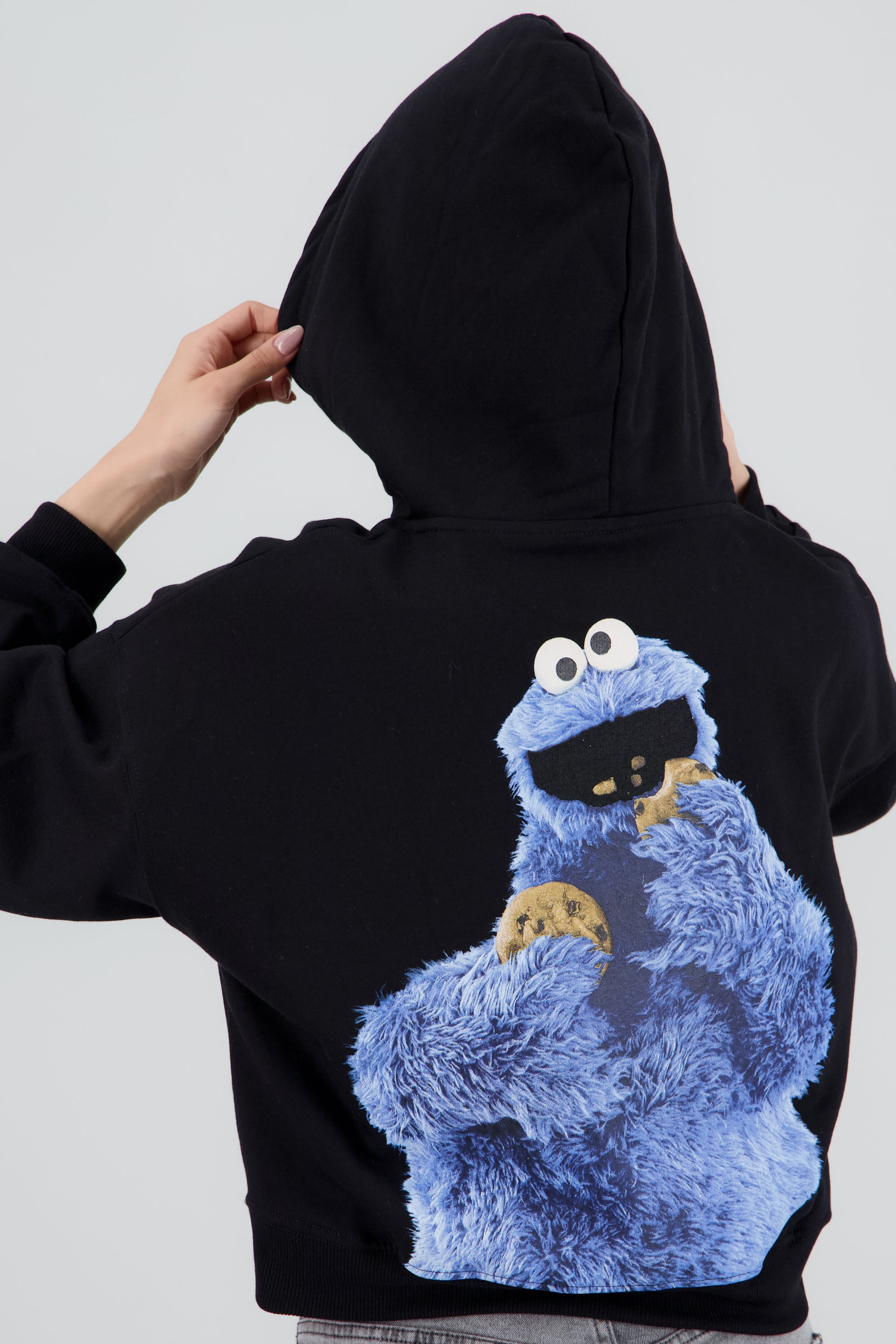 Sudadera monstruo come galletas NEGRO