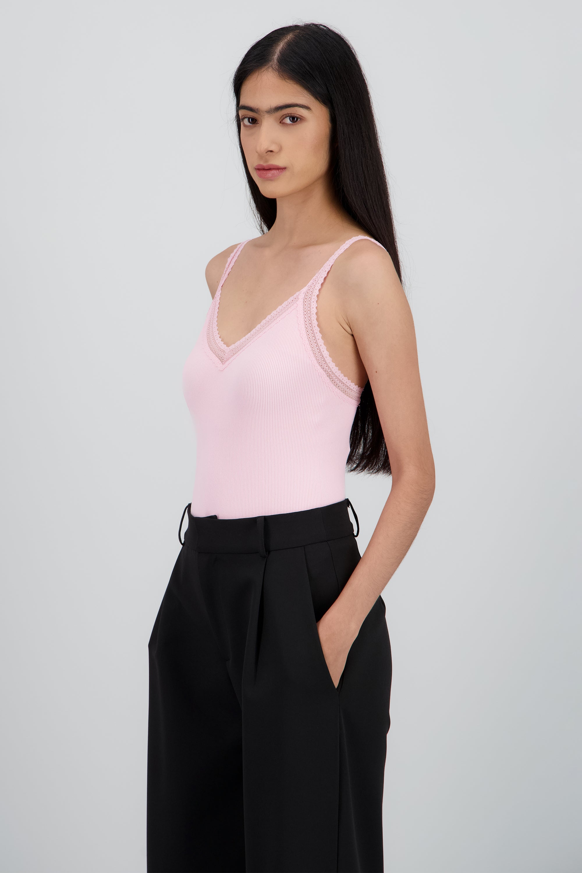 Bodysuit detalle encaje ROSA PASTEL