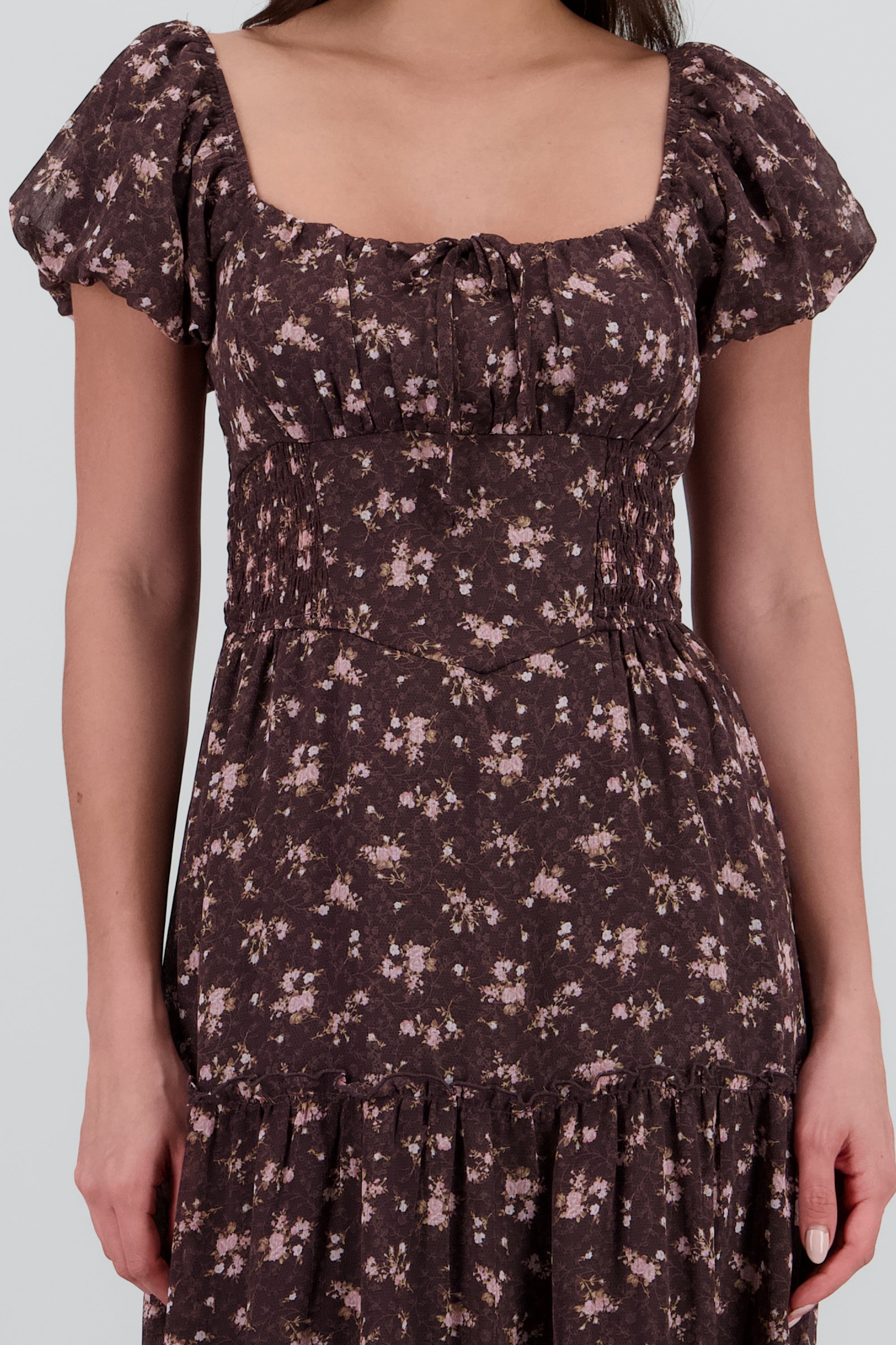 Vestido maxi estampado flores CAFE COMBO