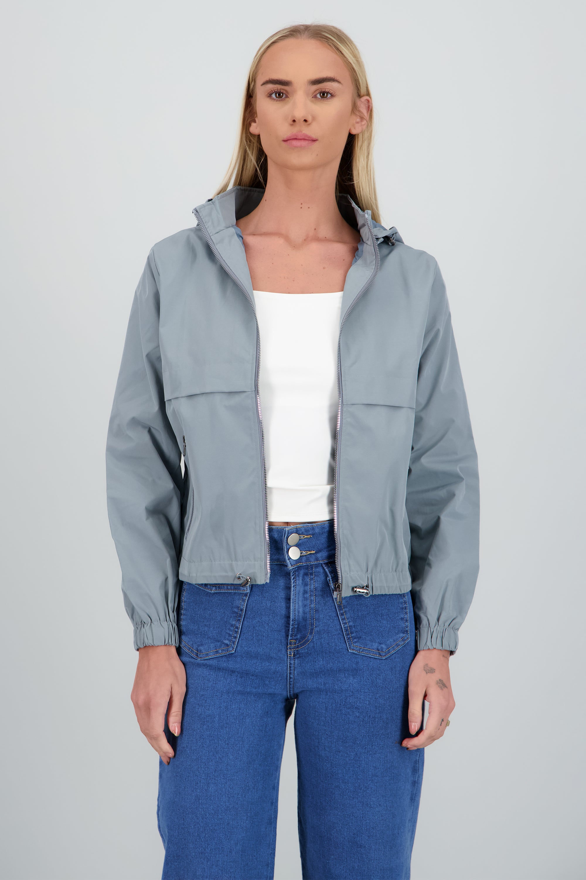 Chamarra ligera lisa GRIS