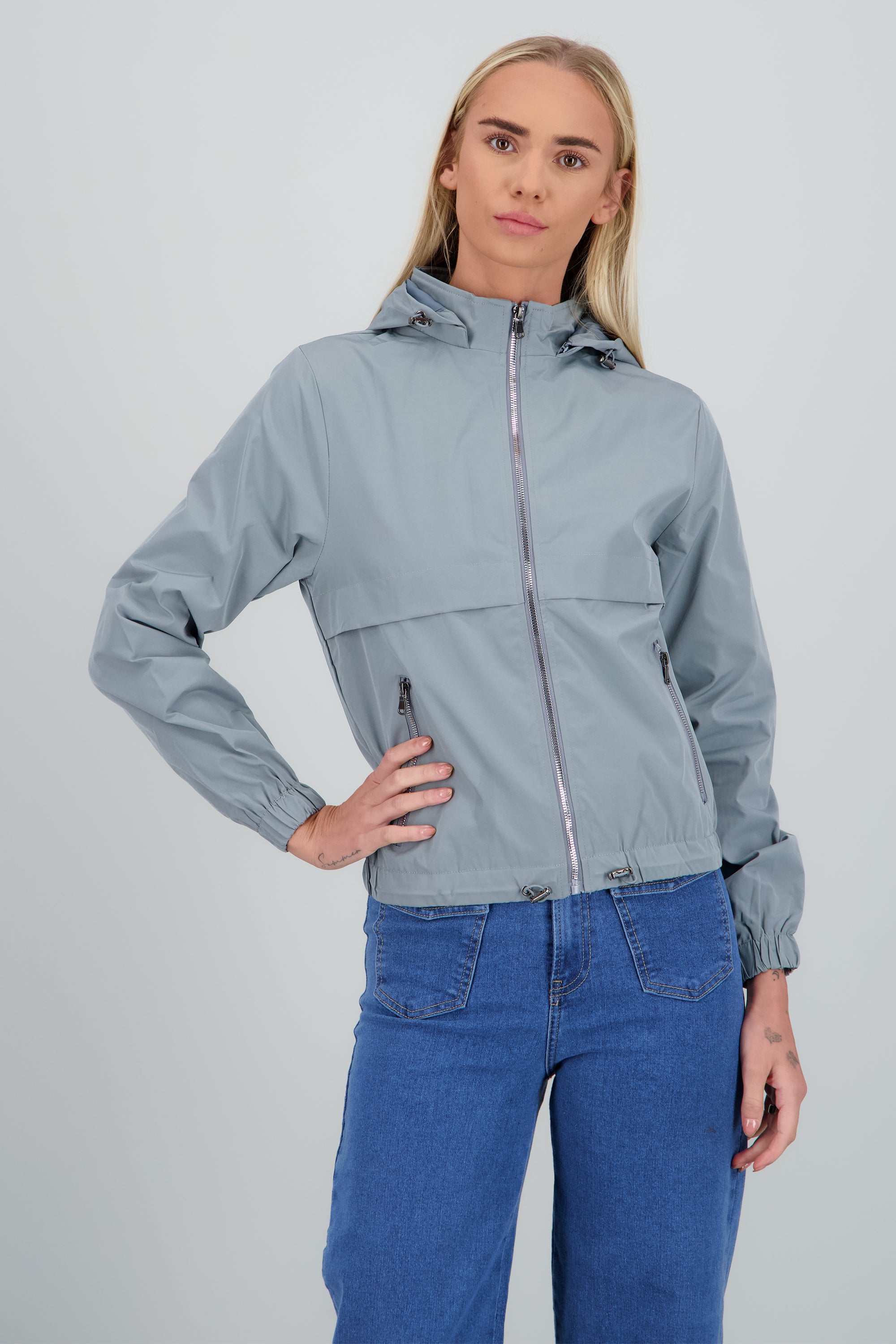 Chamarra ligera lisa GRIS