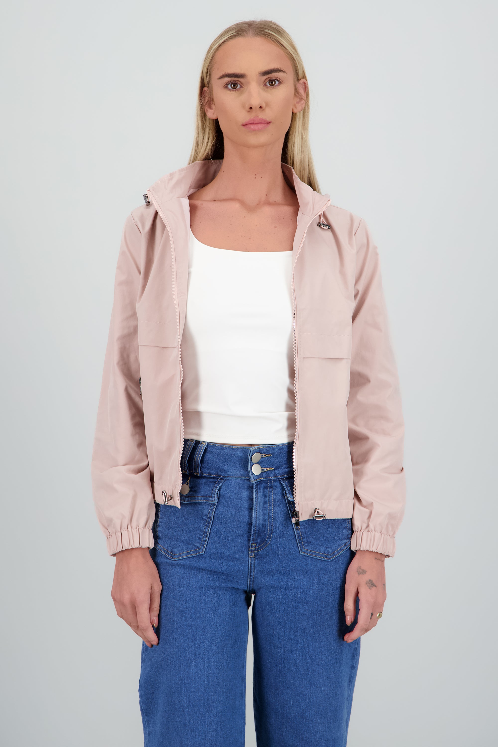 Chamarra ligera lisa ROSA