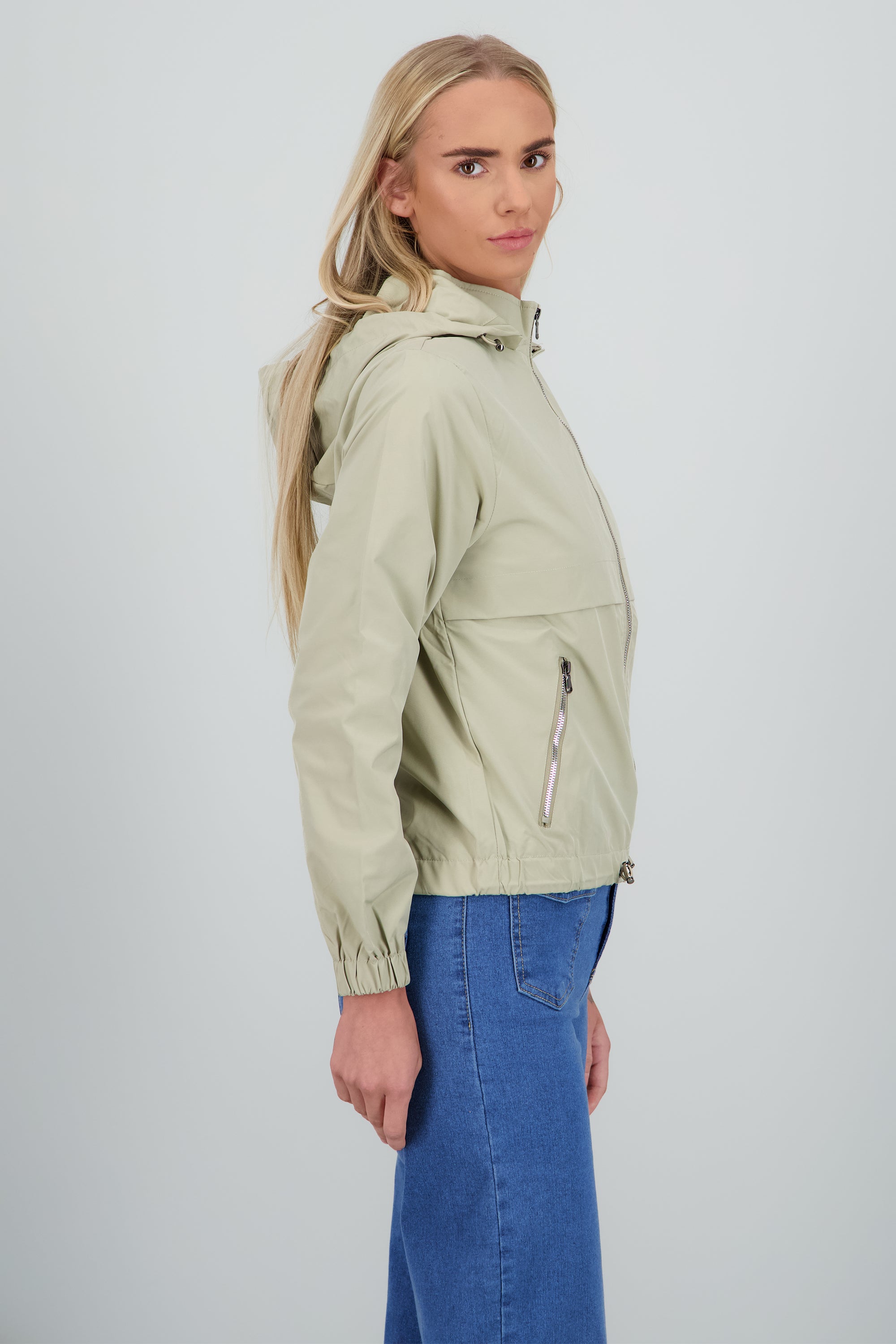 Chamarra ligera lisa GREIGE