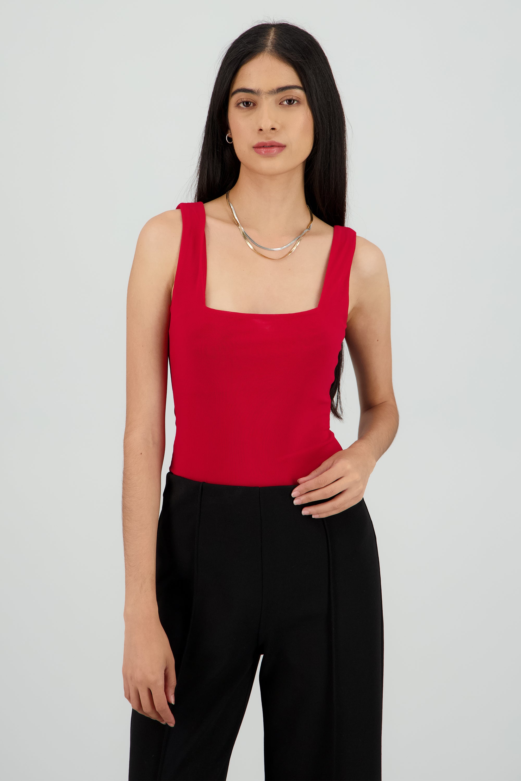 BODYSUIT ESCOTE CUADRADO SIN MANGA ROJO