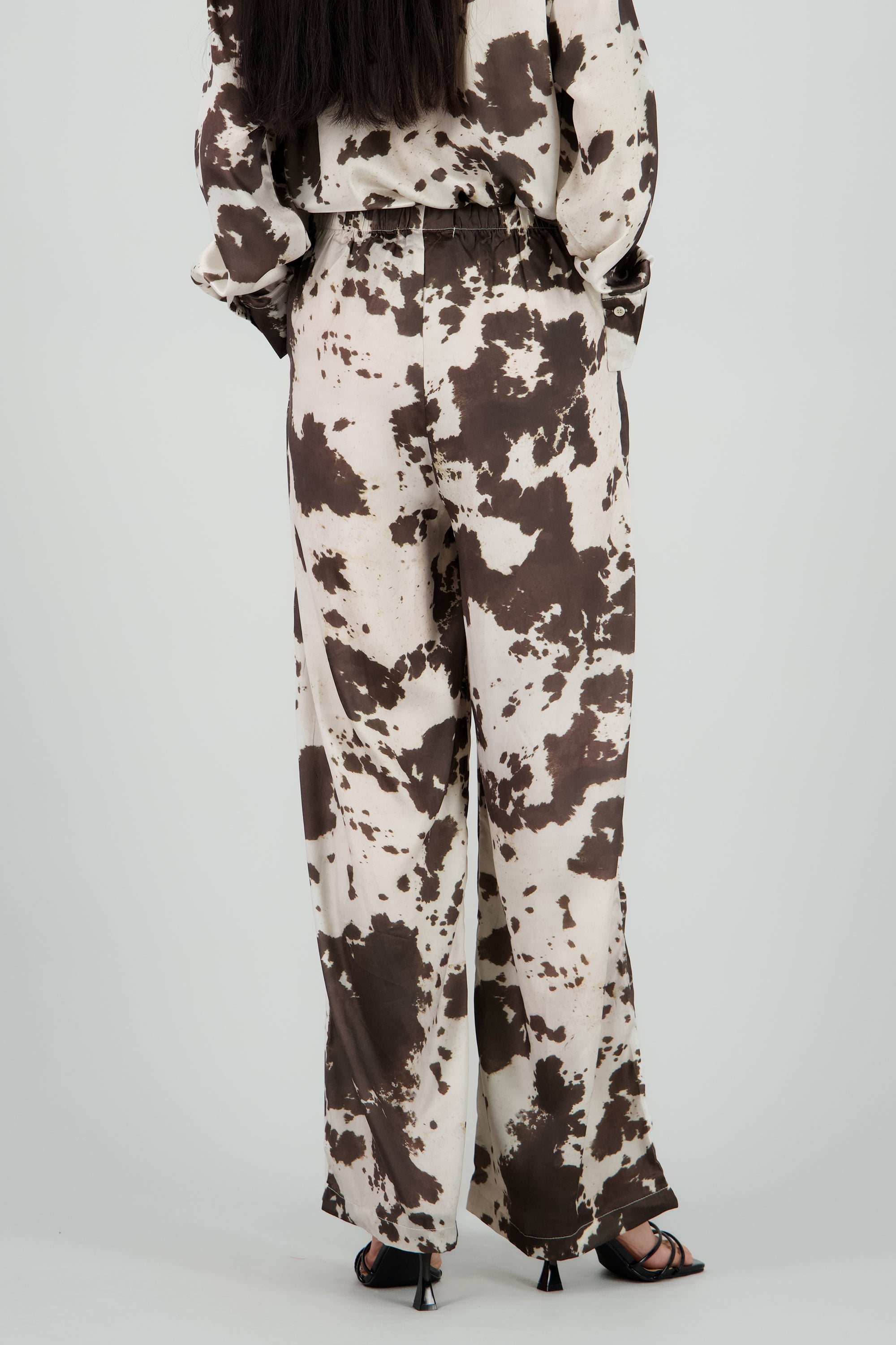 Pantalon amplio estampado animal print CAFE COMBO