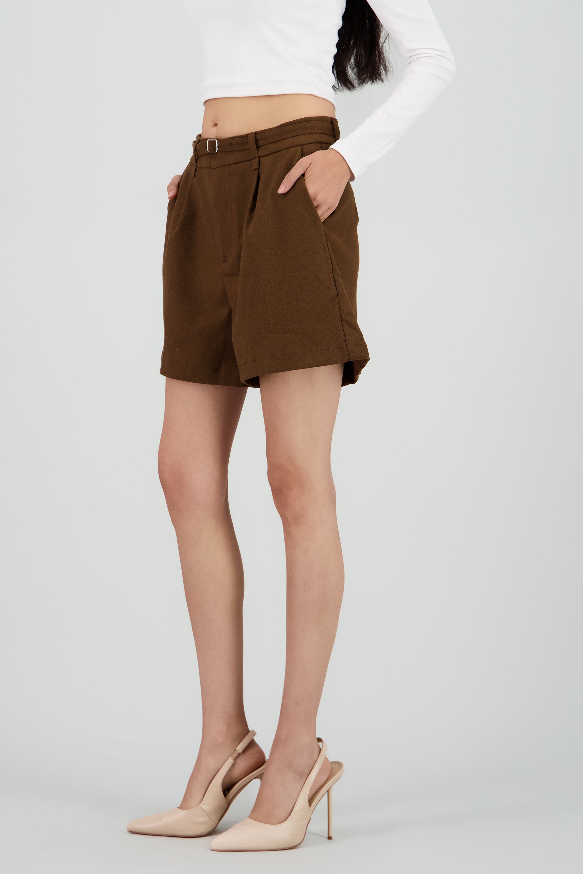 Short liso detalle lazo CAFE