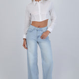 Jeans straight desgaste