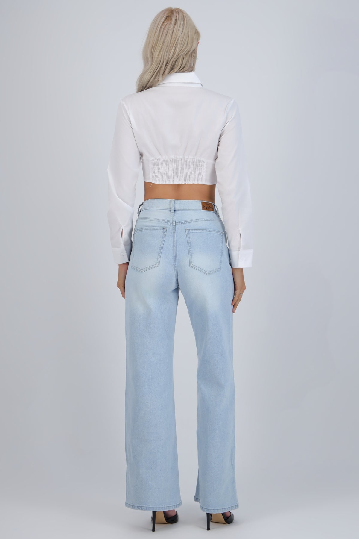 Jeans straight desgaste