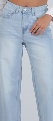 Jeans straight desgaste