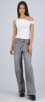 Jeans straight desgaste