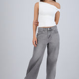 Jeans straight desgaste