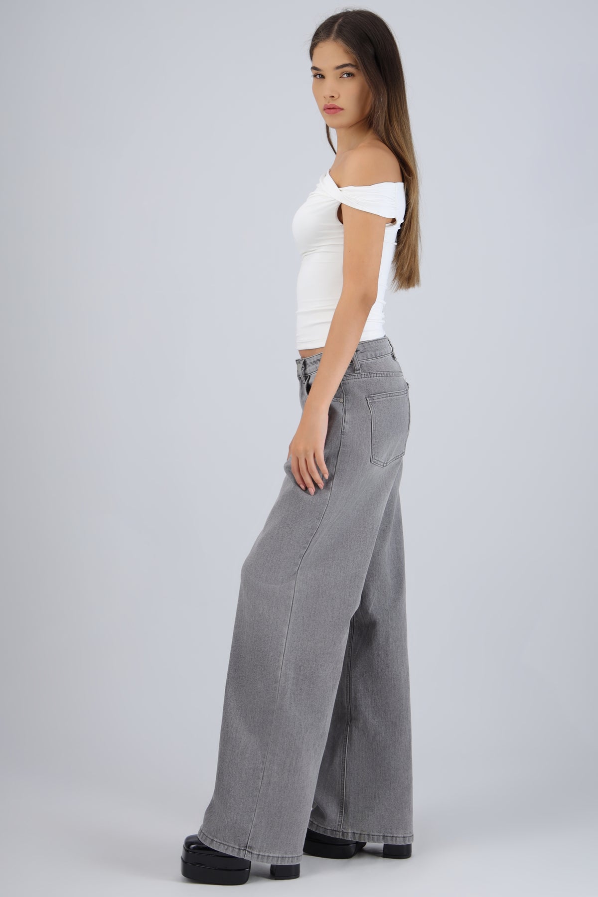 Jeans straight desgaste