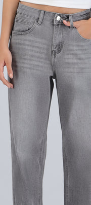 Jeans straight desgaste
