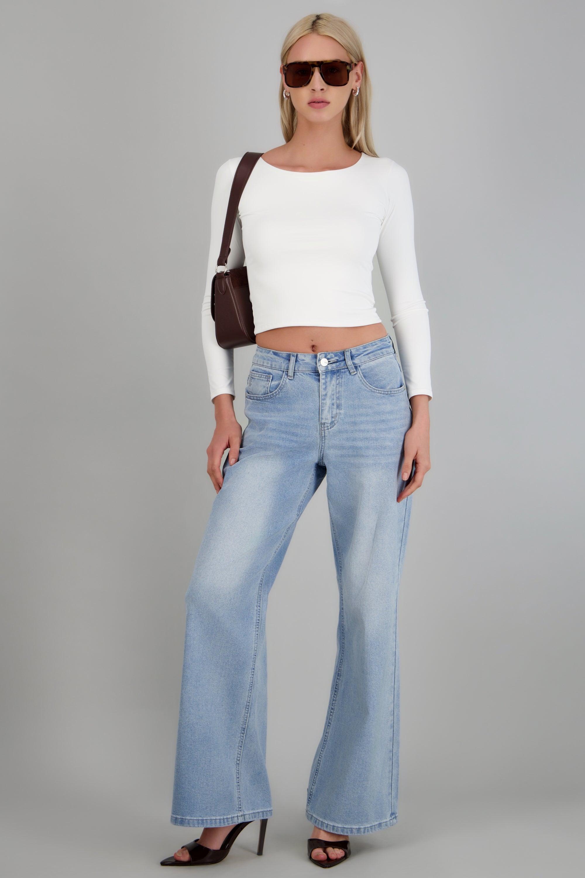 Jeans straight desgaste STONE LIGHT