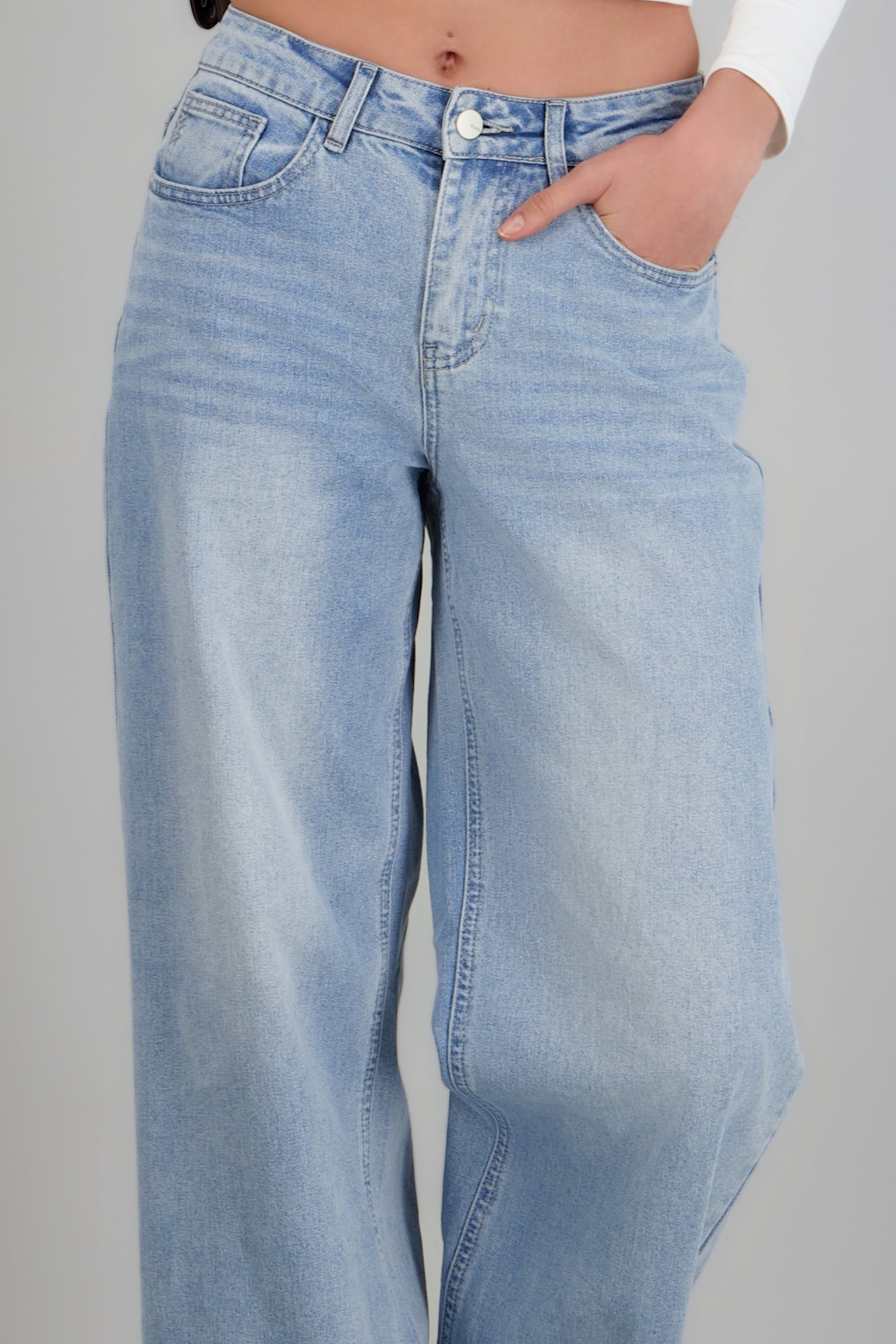 Jeans straight desgaste STONE LIGHT