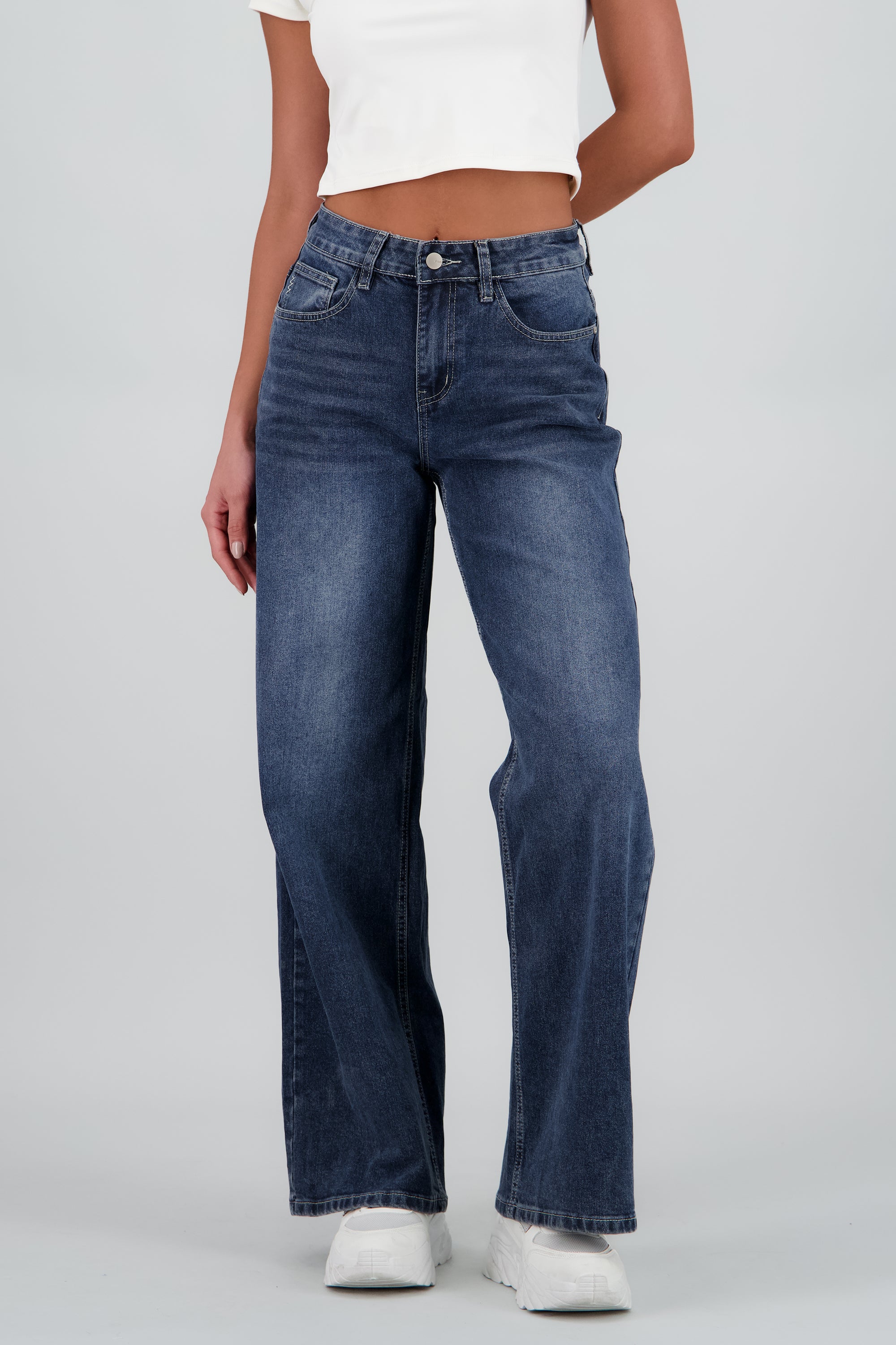 Jeans straight desgaste STONE